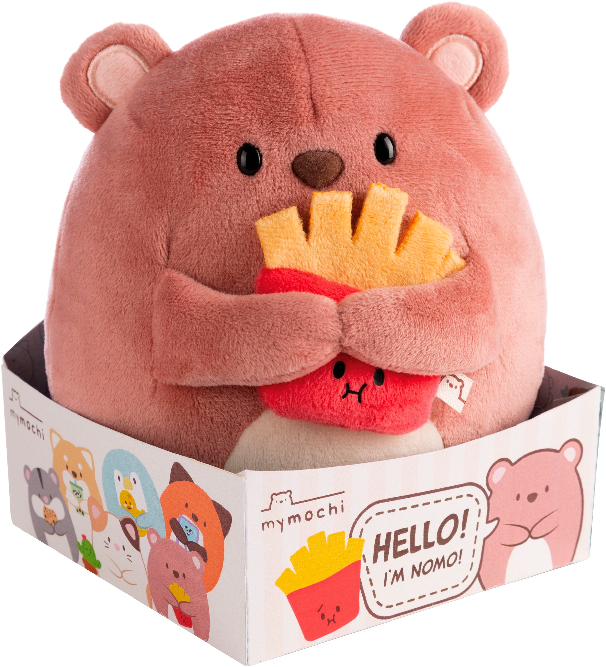 Nici Kuscheltier »mymochi, Bär Nomo, 16 cm«, mit Pommes, in Geschenkbox