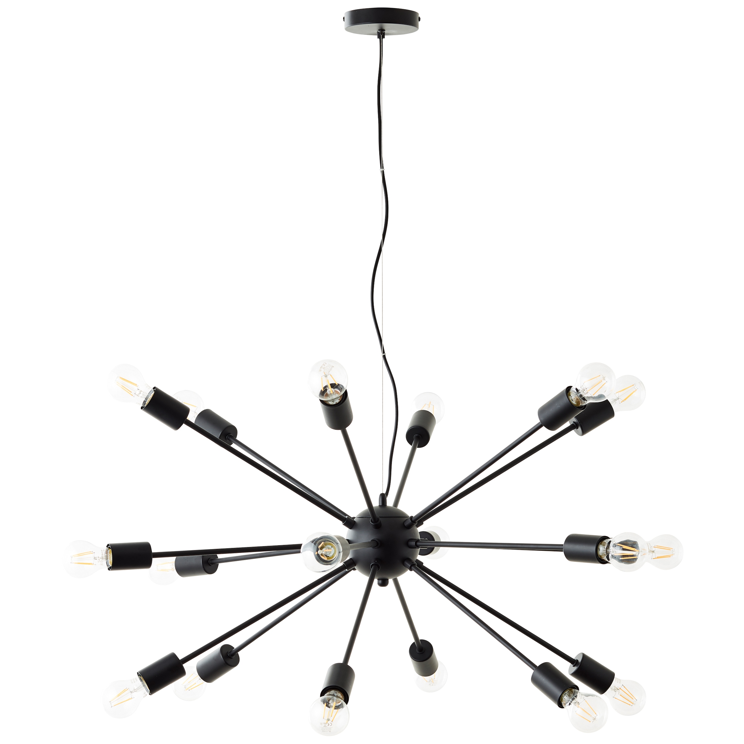 Brilliant Pendelleuchte »Dree«, 18 flammig, Leuchtmittel E27 | ohne Leuchtmittel, Höhe 140 cm, Ø 90,5 cm, E27, Metall