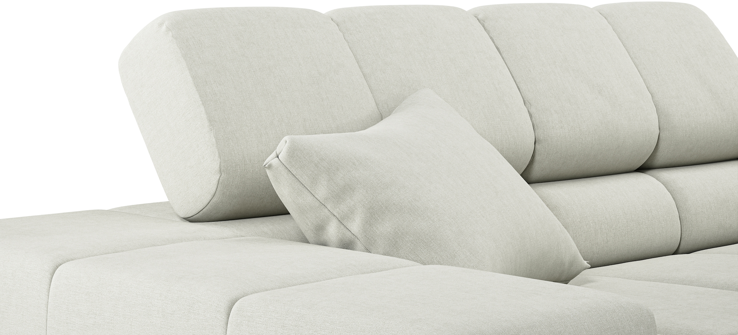 INOSIGN Ecksofa »Ancona incl. Kopfteilverstellung, Breite 319cm, L-Form«, wahlweise motorische Sitztiefenverstellung, auch in Cord + Easy Care