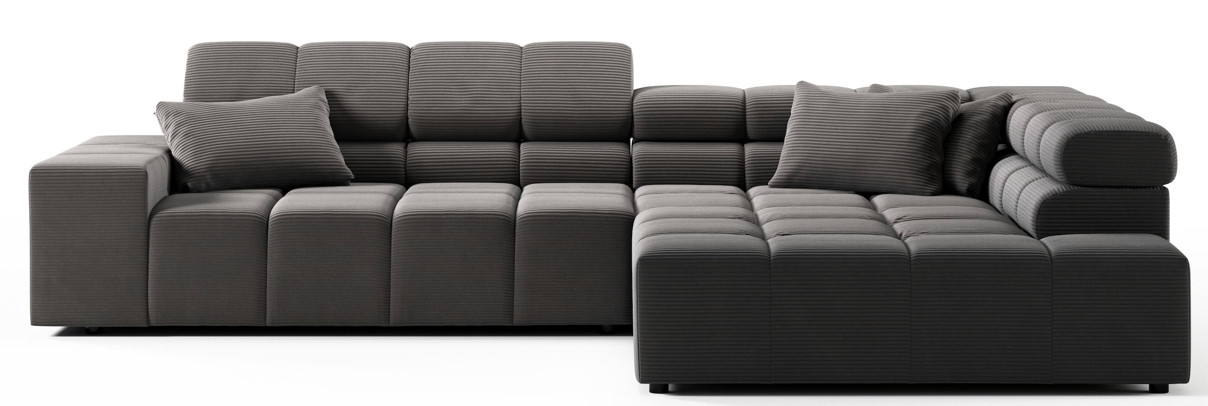 INOSIGN Ecksofa »Ancona incl. Kopfteilverstellung, Breite 319cm, L-Form«, wahlweise motorische Sitztiefenverstellung, auch in Cord + Easy Care