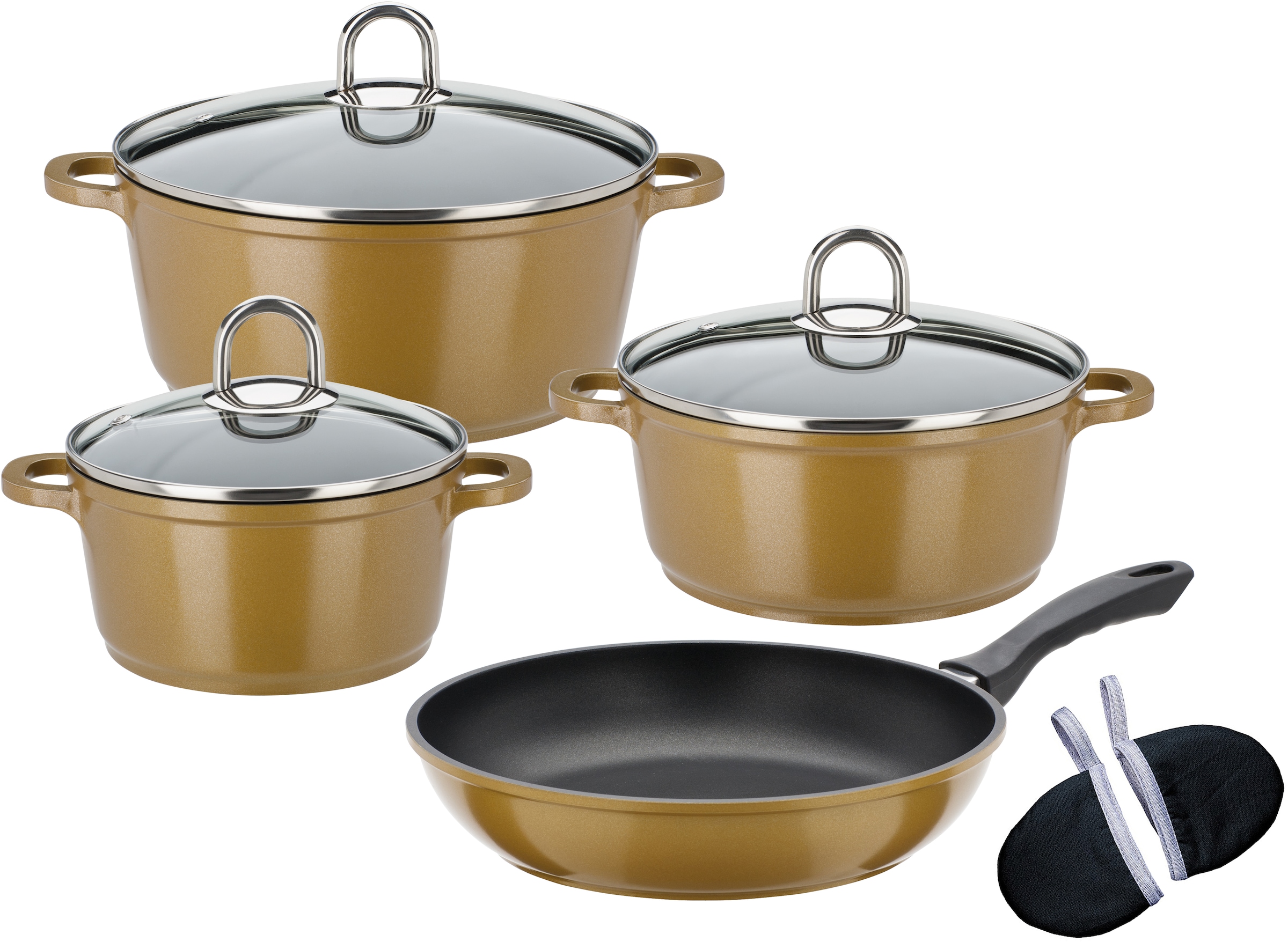 GSW Topf-Set »Gourmet Premium Color«, Aluminiumguss, (Set, 9 tlg., je 1 Koc günstig online kaufen