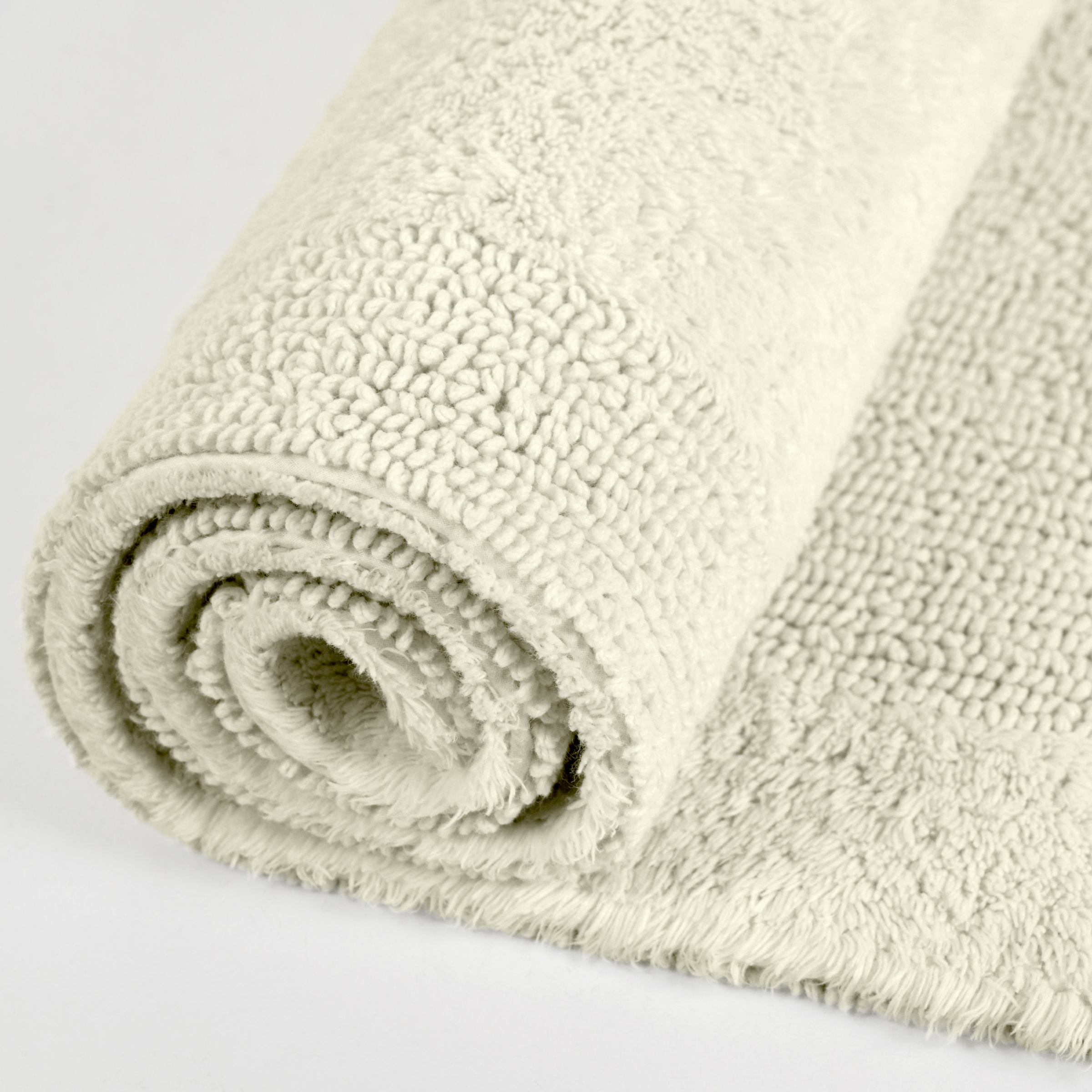 my home Badematte »Kapra, Badvorleger, Badezimmer Teppich«, beidseitig nutzbar-fußbodenheizungsgeeignet-strapazierfähig, mit Bordüre, Badteppich, Badematte, Baumwolle