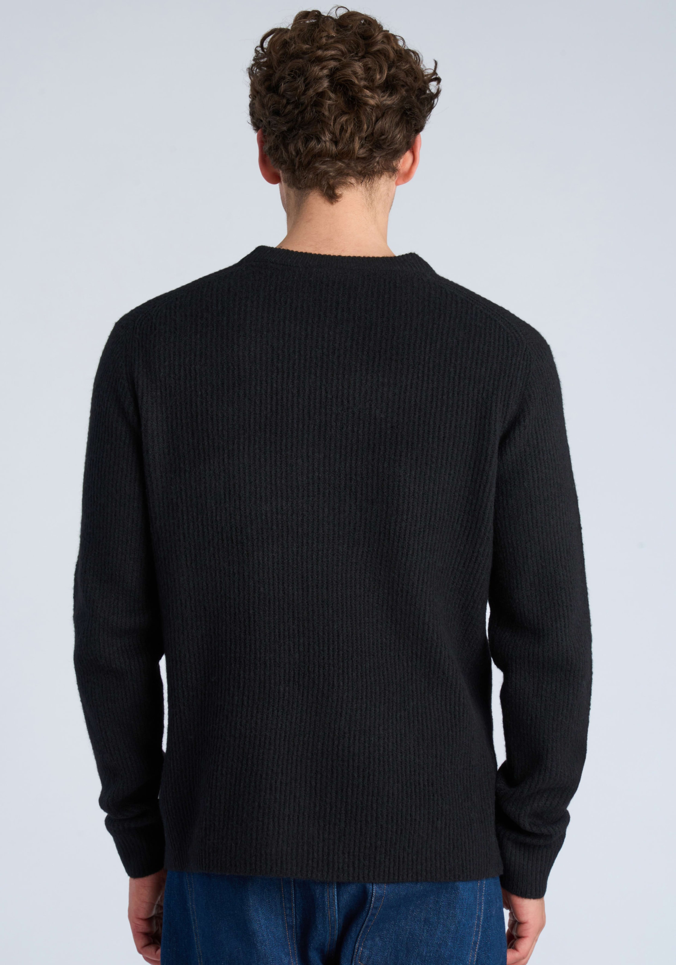 LINDBERGH Strickpullover Winterpullover mit Wolle und Stretch / Meliert