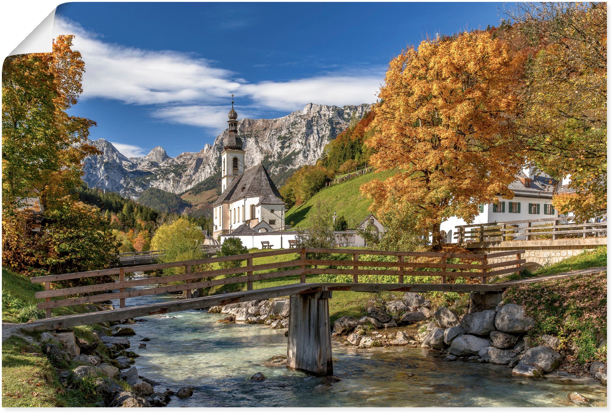 Artland Wandbild »Herbst im Berchtesgadener Land«, Berge & Alpenbilder, (1 günstig online kaufen