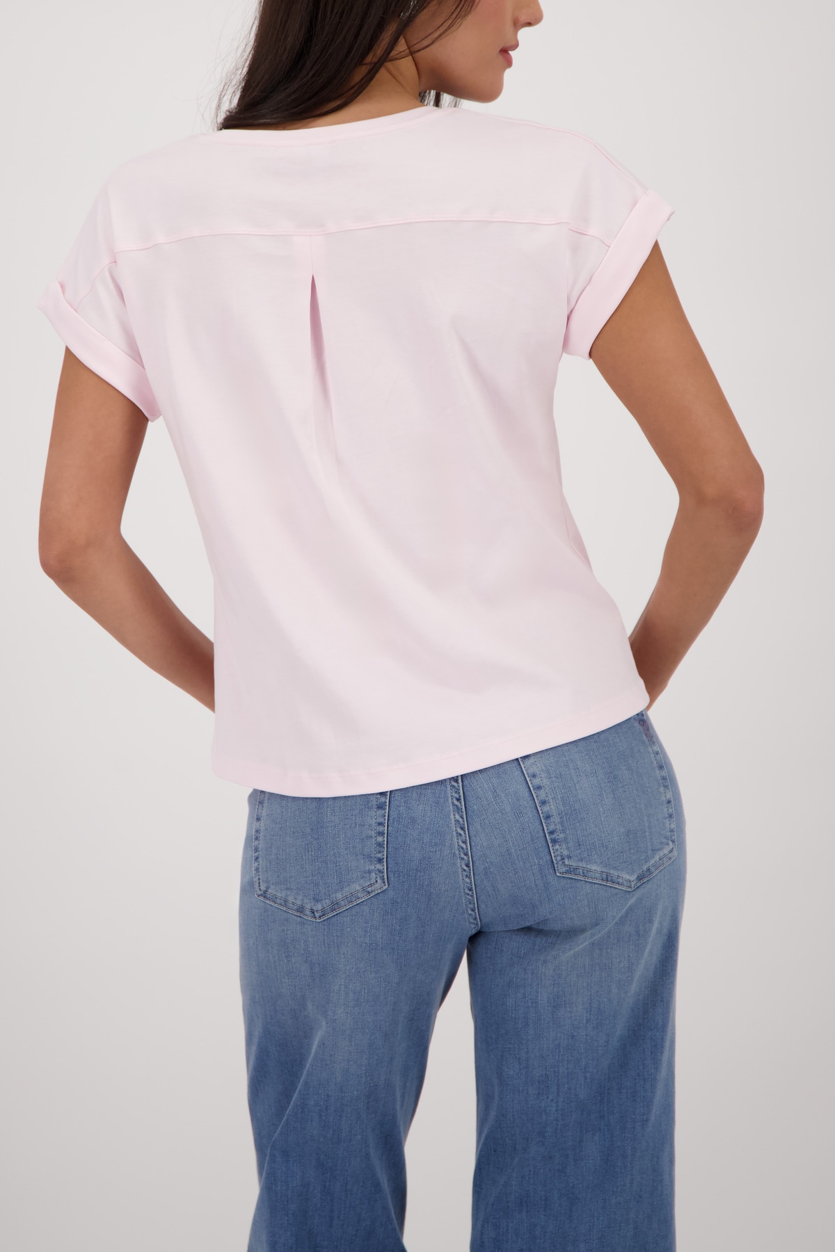 Monari T-Shirt »Shirt Basic Pima« Regular fit mit Rückenfalte