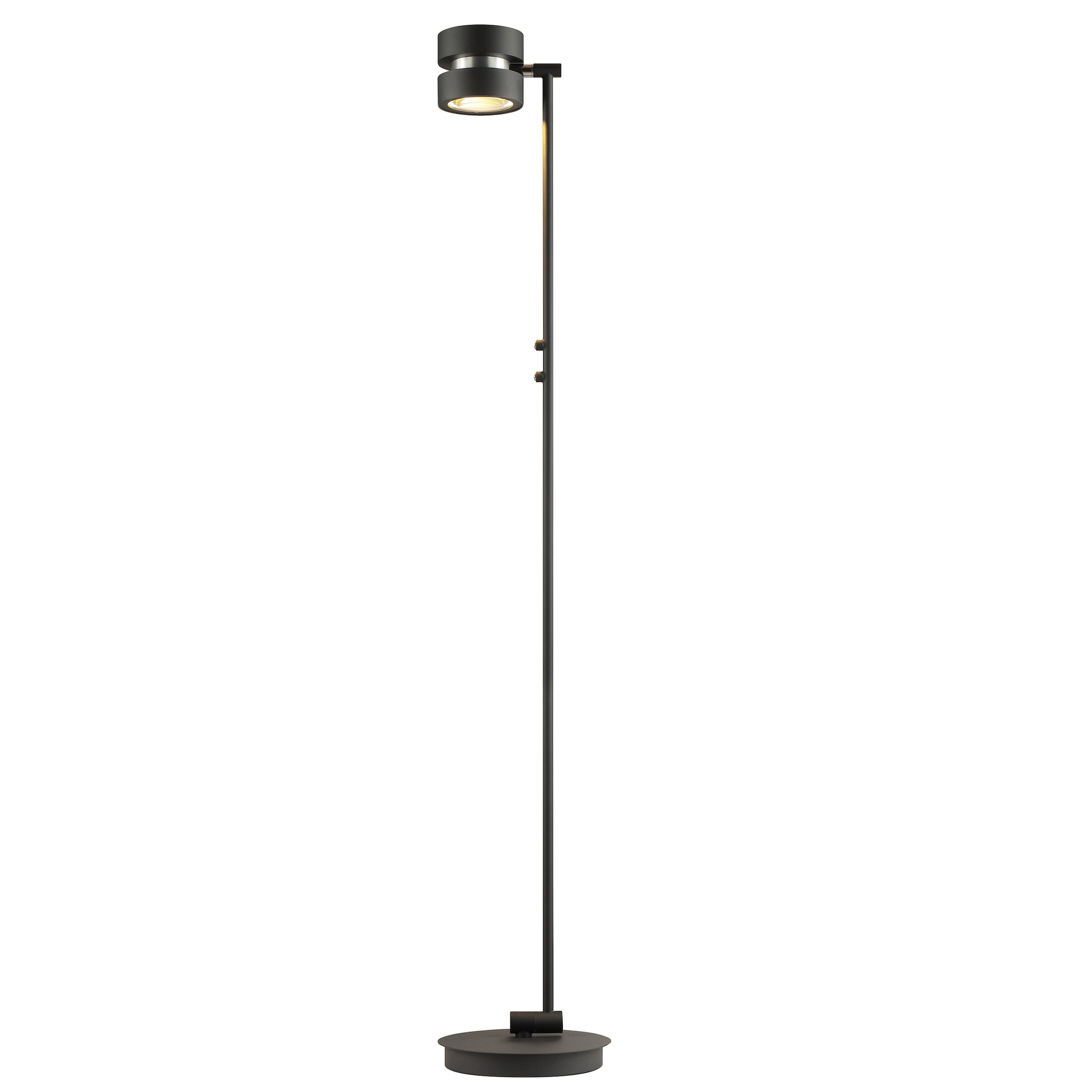 lumiCouture LED Stehlampe »Glow Sphere« LED-Modul 1 Stk. Warmweiß Ø26 cm x 146 cm, 1200 lm, 2700K, Up Downlight, Aluminium/Glas, schwarz