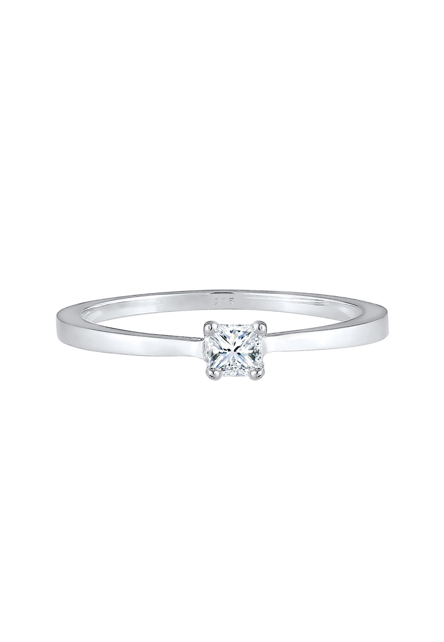 Elli DIAMONDS Verlobungsring »Diamant 0.1 ct. Solitär Verlobung 925 Silber«