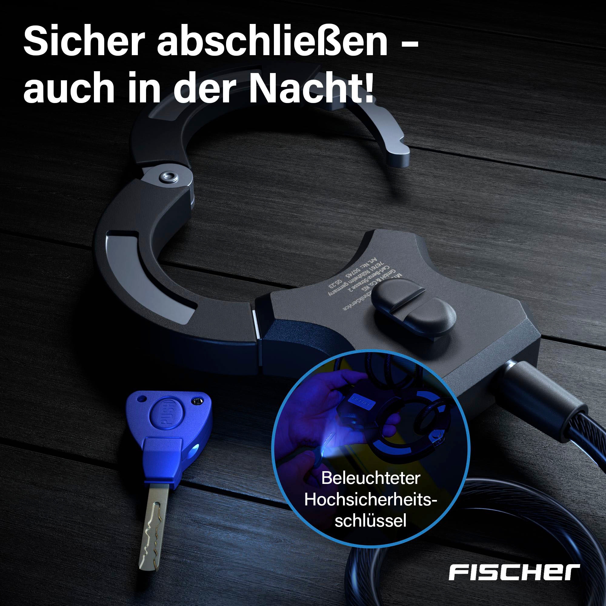 FISCHER Fahrrad Rahmenschloss »Handschellenschloss RK120/10«