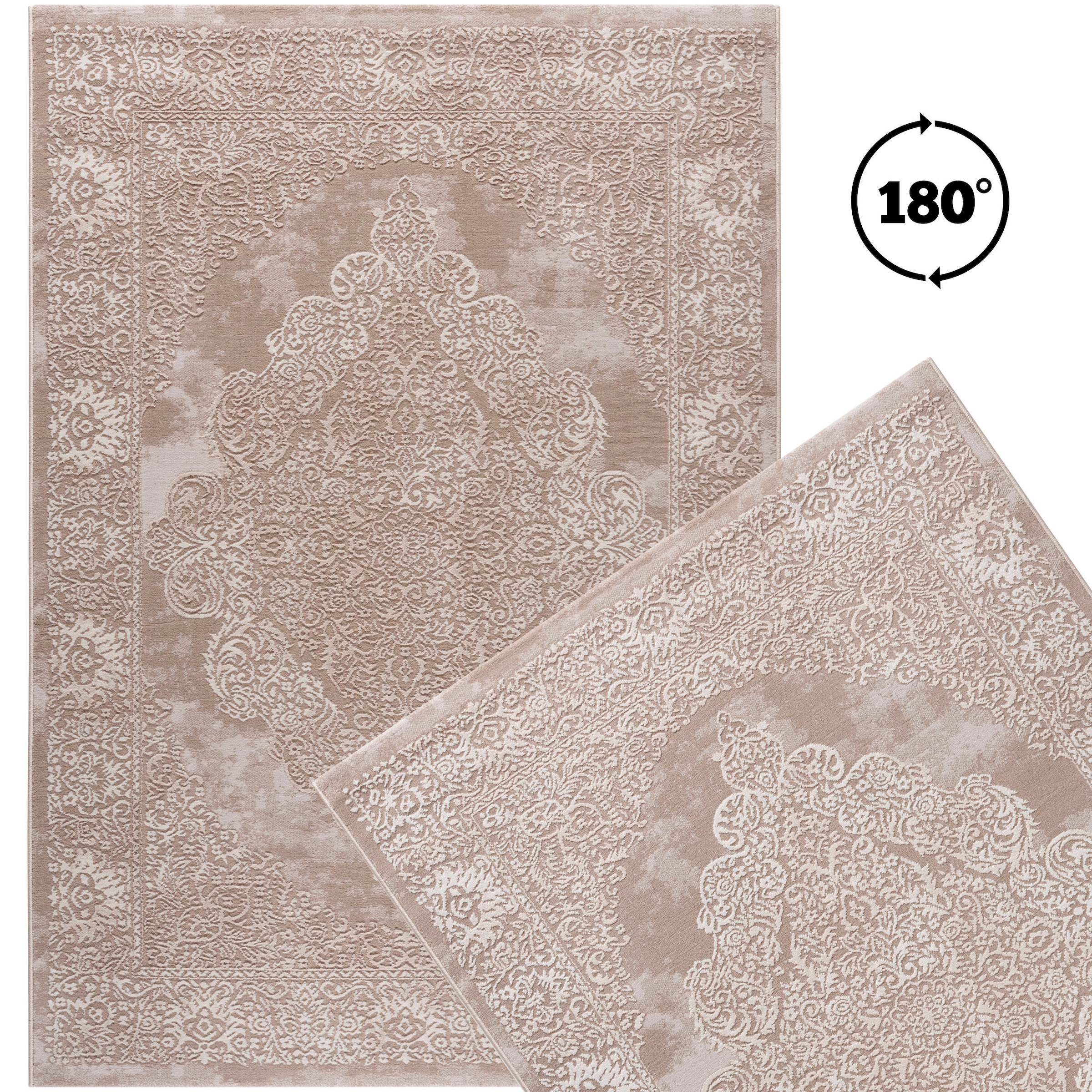 Sehrazat Teppich »Lexa 4000«, rechteckig, 9 mm Höhe, elegantes Vintage Design, prachtvoller 3D-Effekt