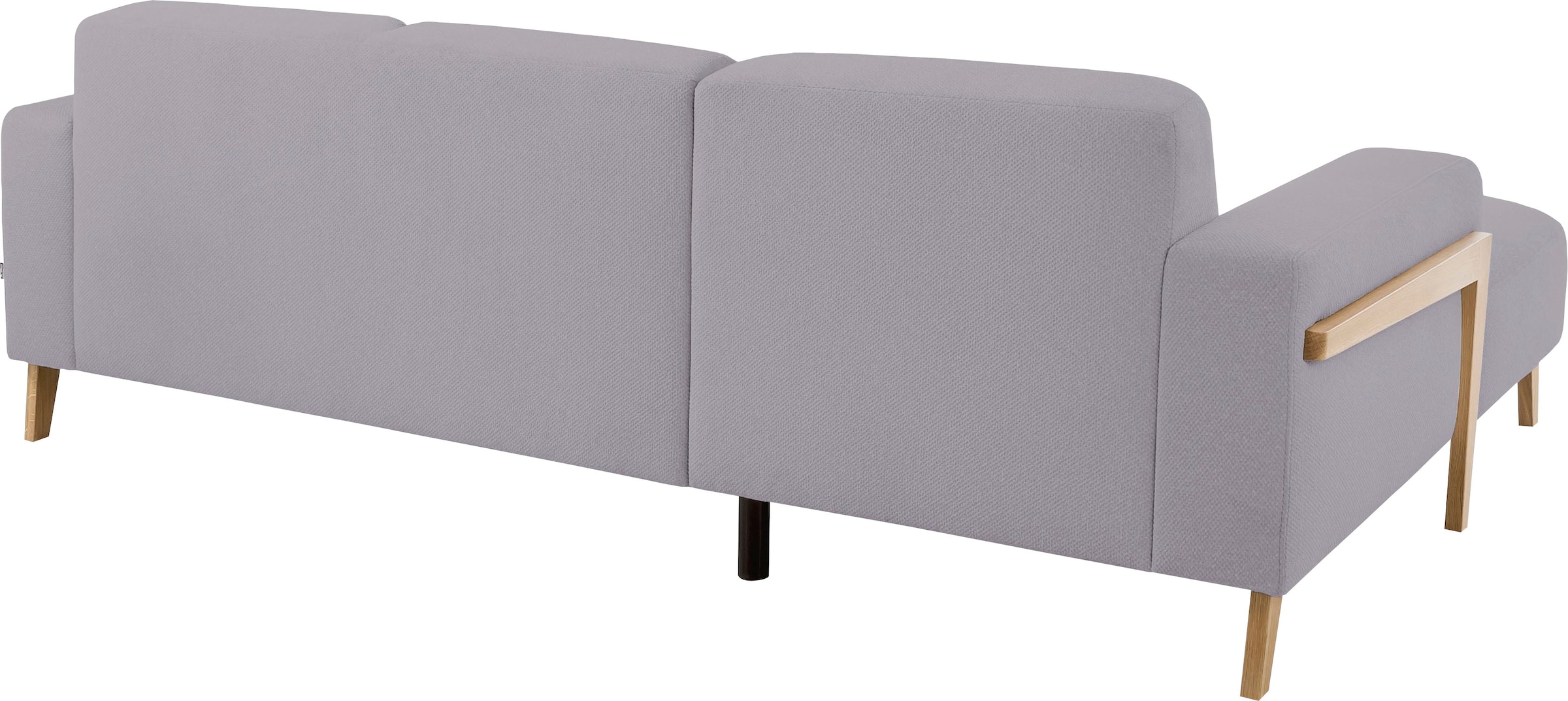 exxpo - sofa fashion Ecksofa »Starr, modern und klassisches Design, hochwertige Verarbeitung, bequem«, L-Form, wahlw. elektrische Sitztiefenverstellung, Massivholzfüße