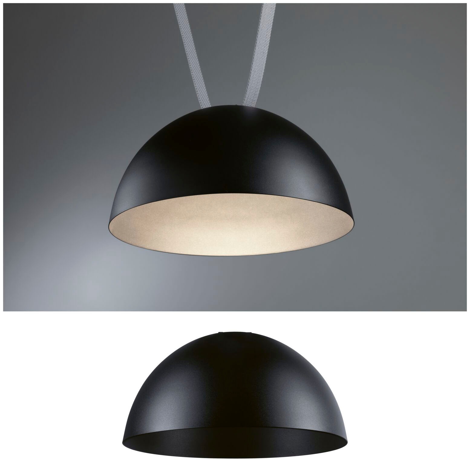 Paulmann Hängeleuchte »ULine Pendelleuchte Bol 300mm 12W Schwarz«, 1 flammi günstig online kaufen