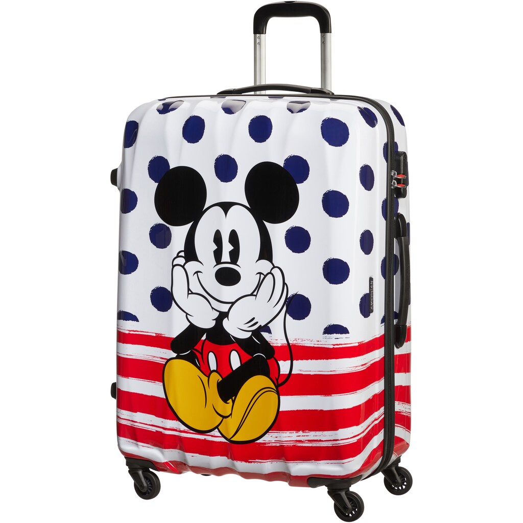 American Tourister® Hartschalen-Trolley »Disney Legends, Mickey Blue Dots, 75 cm«, 4 Rollen