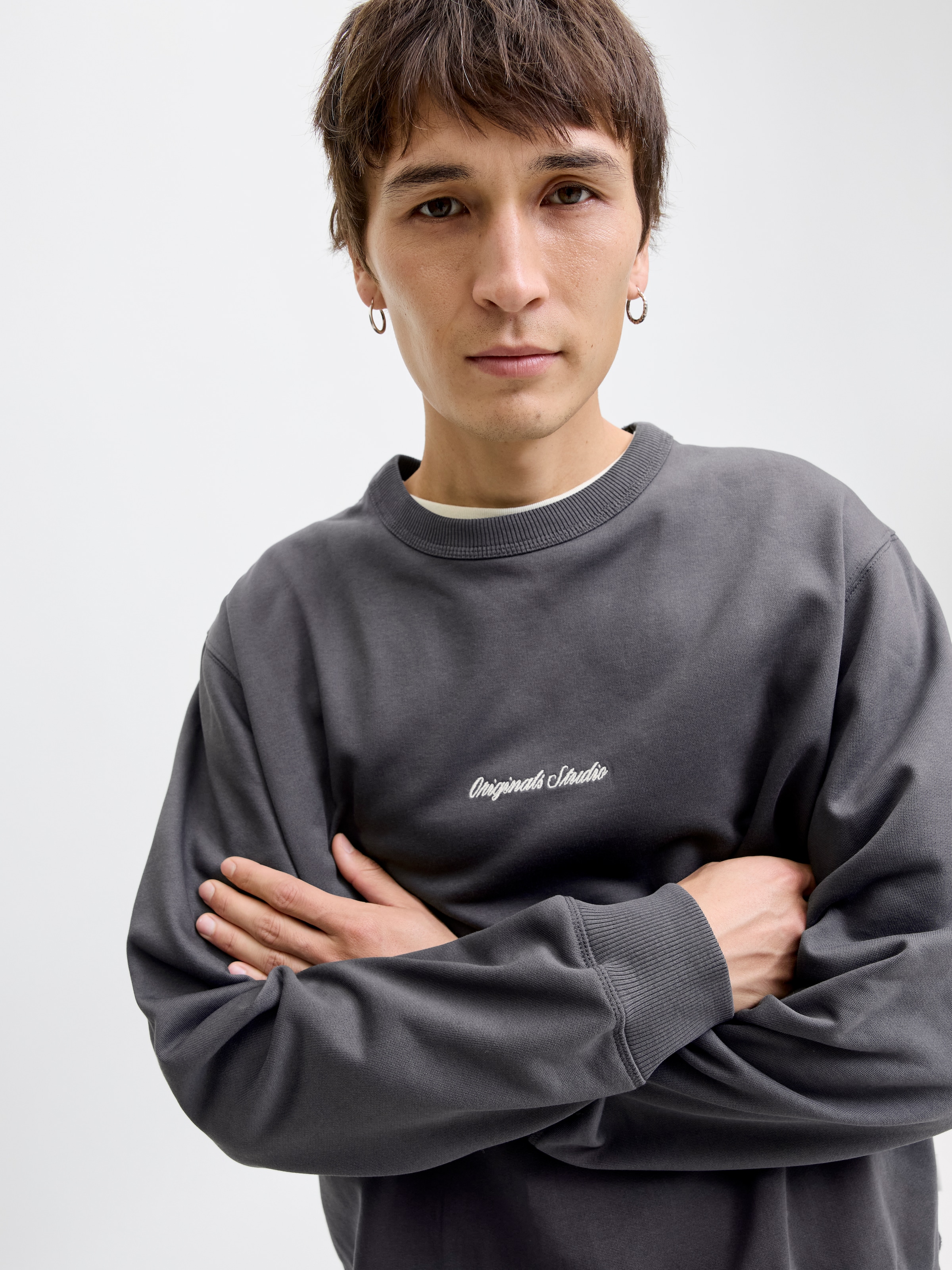 Jack & Jones Sweatshirt »JORNORREBRO EMB SWEAT CREW NOOS«, mit Logo Print
