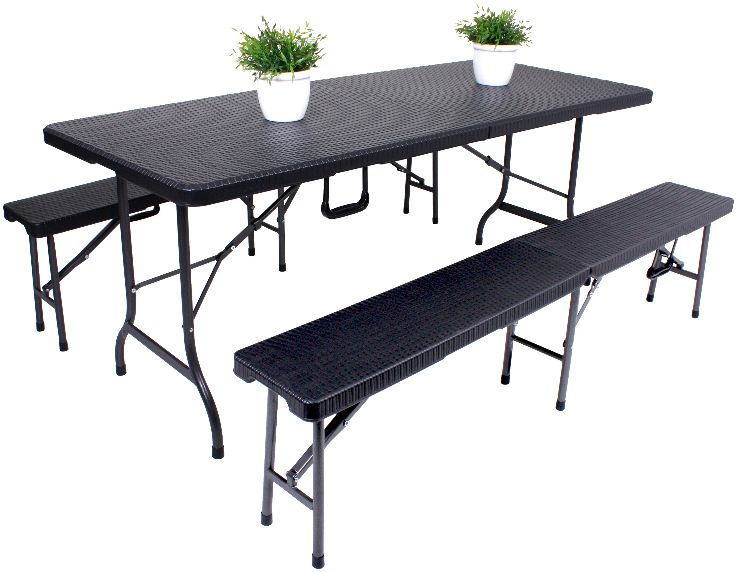 Tisch, Garden 3-tlg., Kunststoff Bänke, Bierzeltgarnitur 2 »Ventana«, bestellen Pleasure