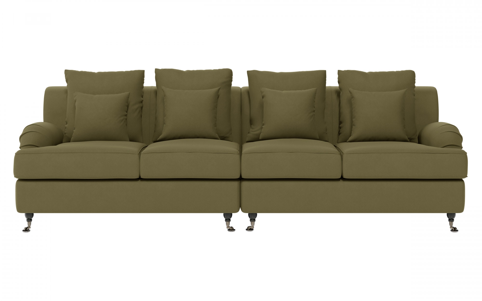 Guido Maria Kretschmer Home&Living Big-Sofa »NORIN«, zwei Fußarten: vorne - Rollen, hinten - Holzfüße