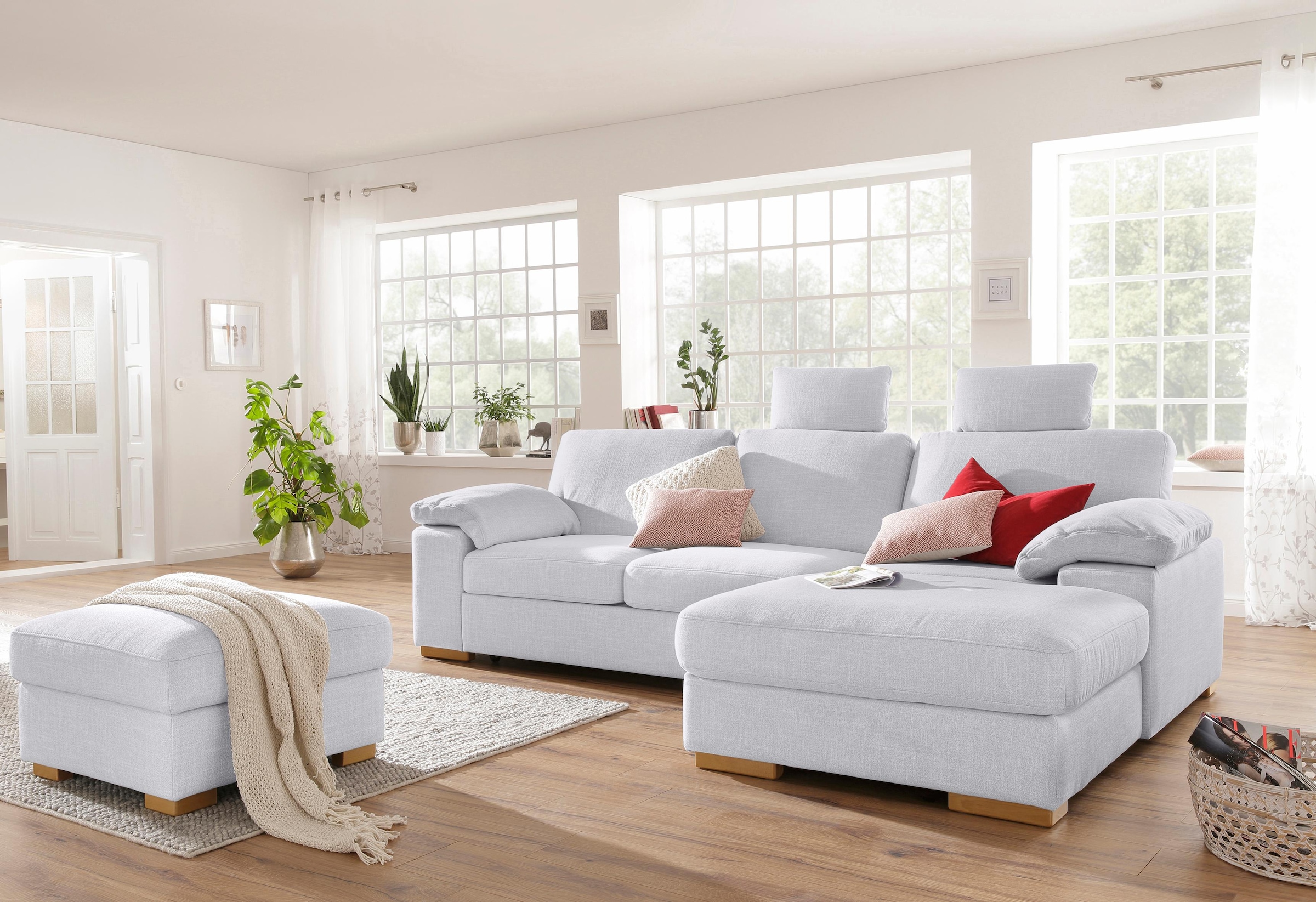 Home affaire Ecksofa »Ventura L-Form« wahlweise mit Bettfunktion und Bettfunktion/Bettkasten
