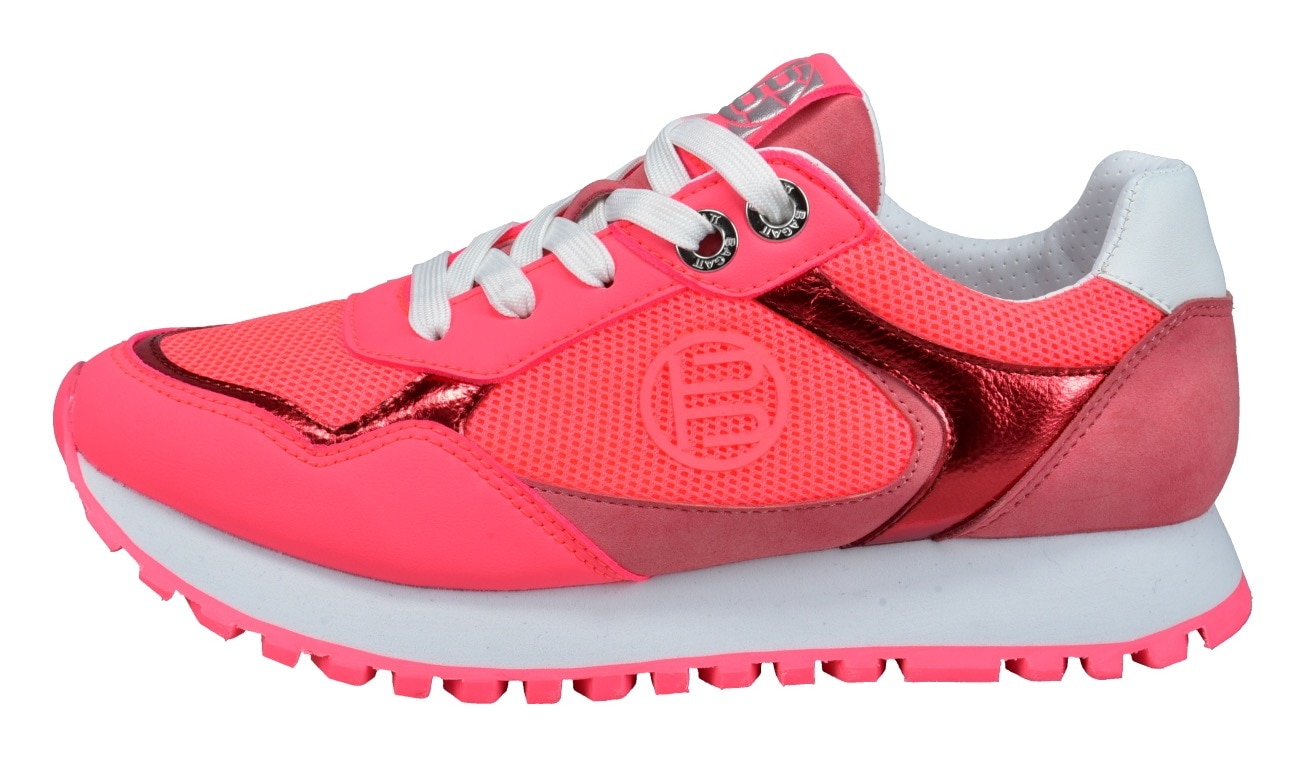 BAGATT Plateausneaker, modische Metallic-Einsätzen, Freizeitschuh, Halbschuh, Schnürschuh