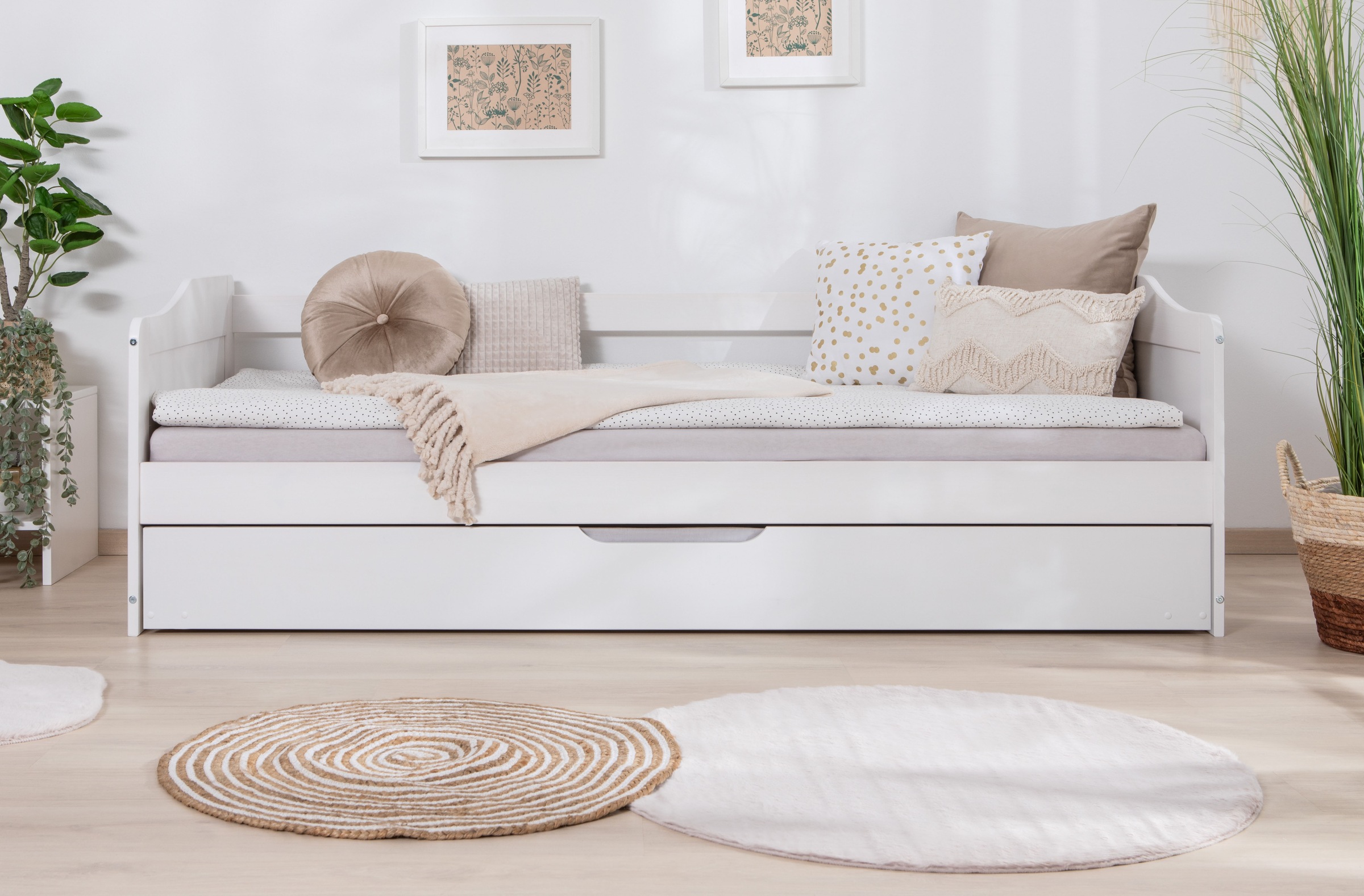 Ticaa Funktionsbett Melinda, Daybett, Jugendbett, 2 Schlafplätze, Schublade günstig online kaufen