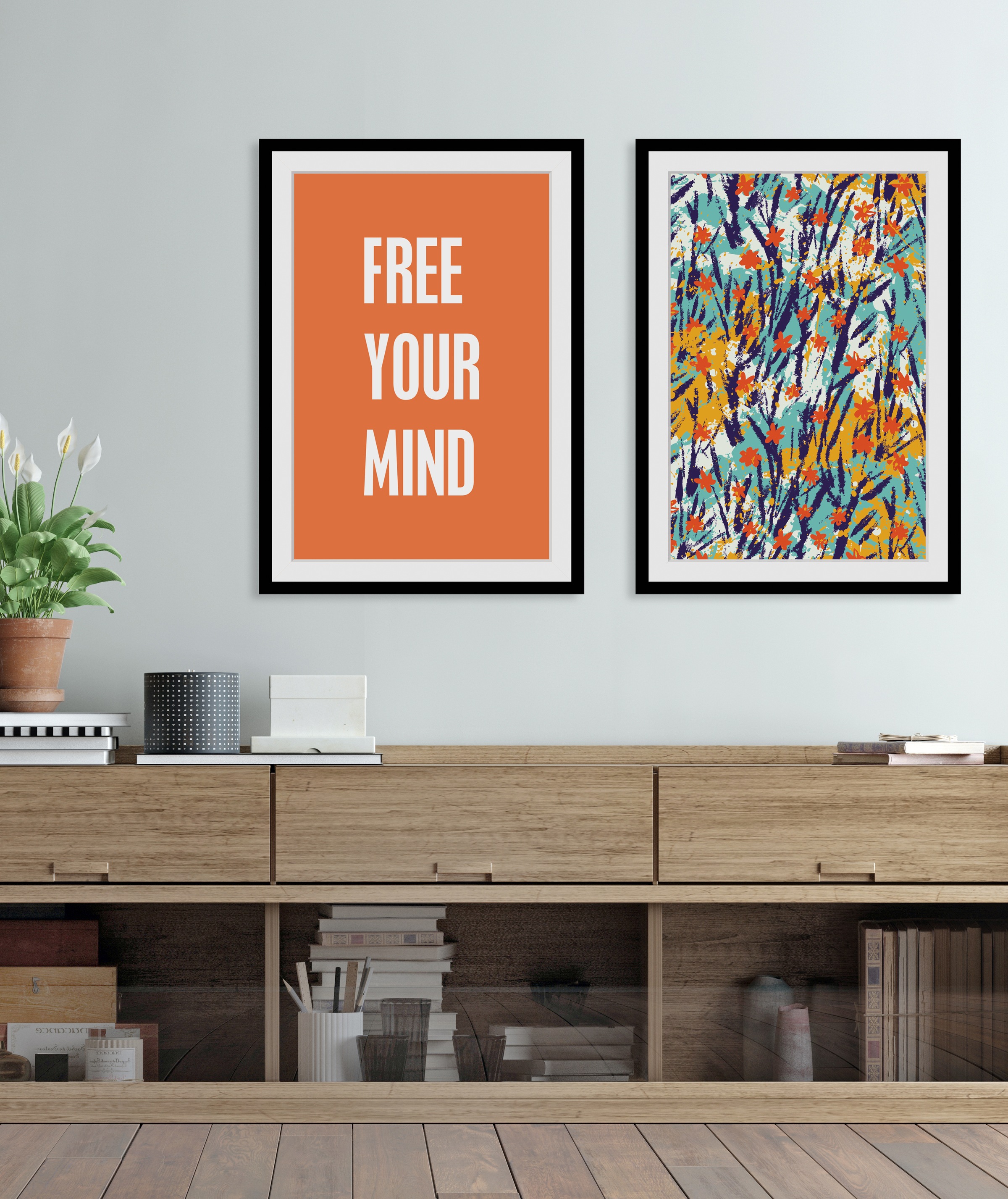 queence Bild »Alica«, HD Premium Poster-Druck inkl. Holzrahmen günstig online kaufen