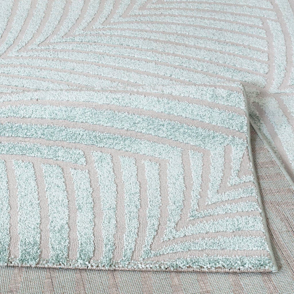 Carpet City Teppich »Friseé-Teppich FANCY 648«, rechteckig, 12 mm Höhe, Läufer, Kurzflor, 3D-Optik, Kreisförmiges Muster, Wohnzimmer