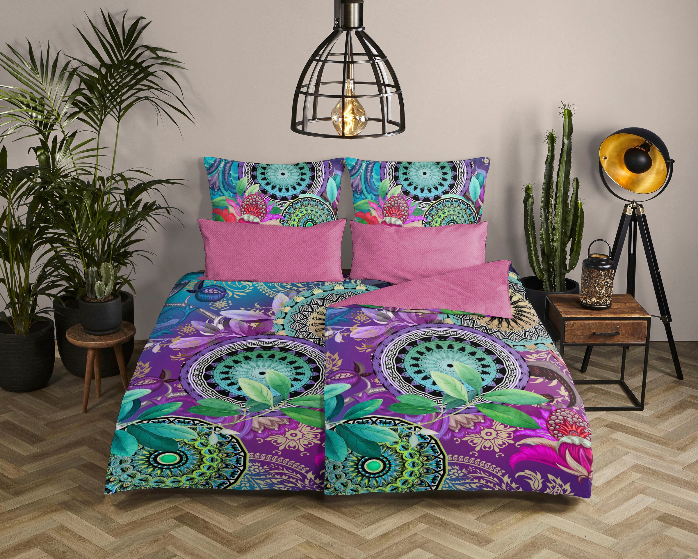 hip Wendebettwäsche »Axelle« 3 Stk. tlg. Mako-Satin, 135x200, Reißverschlus günstig online kaufen