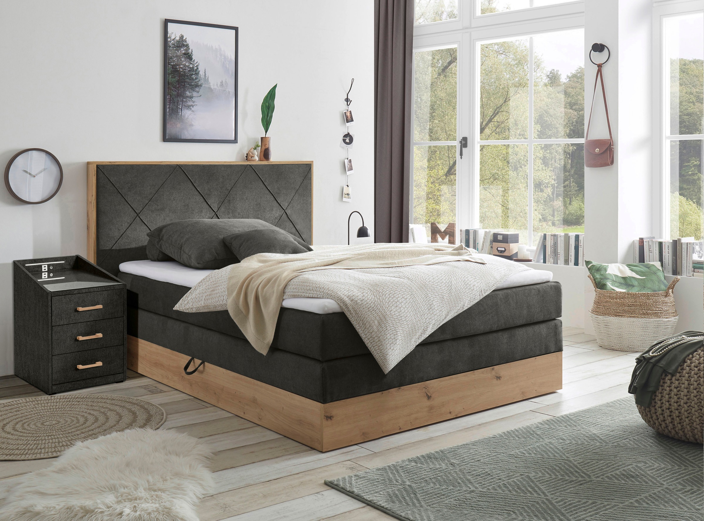 ED EXCITING DESIGN Boxspringbett »Bellevue«, inkl. Bettkasten, wahlweise mi günstig online kaufen