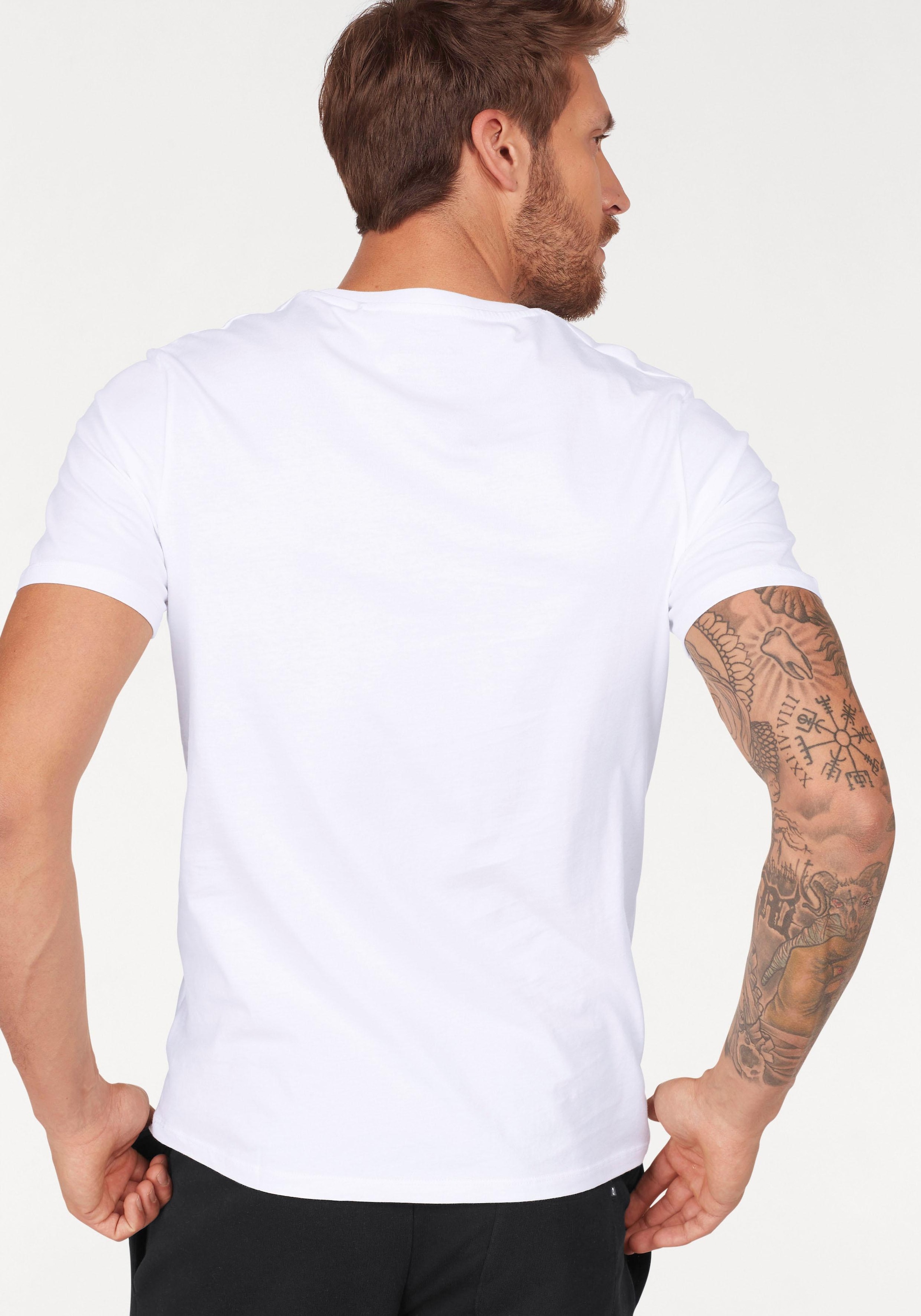 Jack & Jones T-Shirt »JJECORP   mit Print, vielseitig kombinierbar für den Alltag« Logodruck, modisch, regular fit, Baumwolle, Rundhals