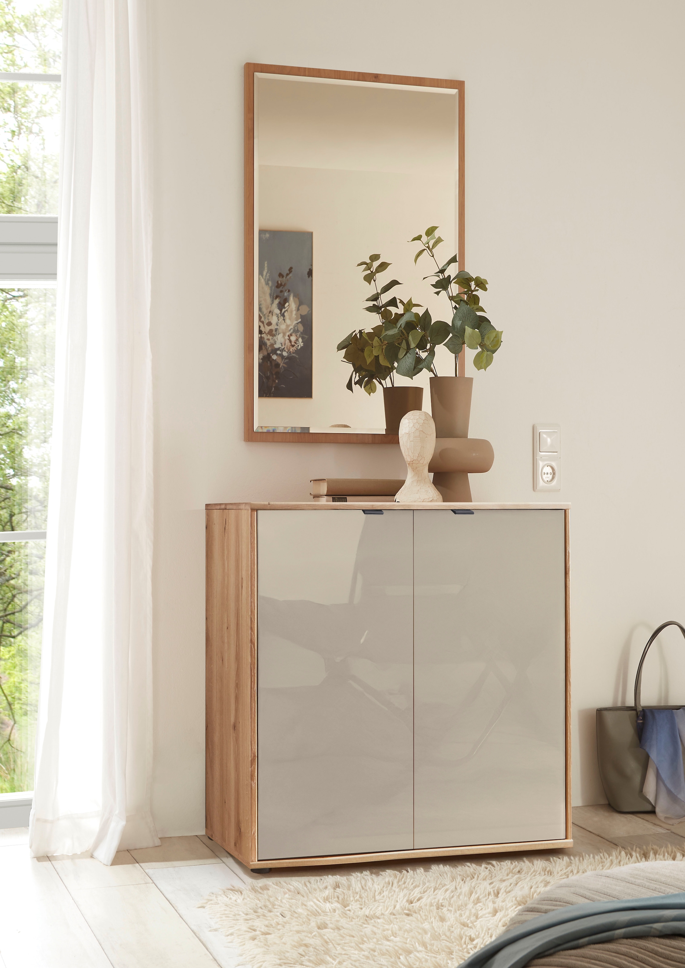 WIEMANN Kommode »Cardiff Sideboard, Wäscheschrank, teilmassiv Bianco-Eiche, 80 cm« Kommode 80x86x43 cm, braun, mit Dämpfung, MADE IN GERMANY,  verschiedenen Ausführungen, inklusive Einlegeboden