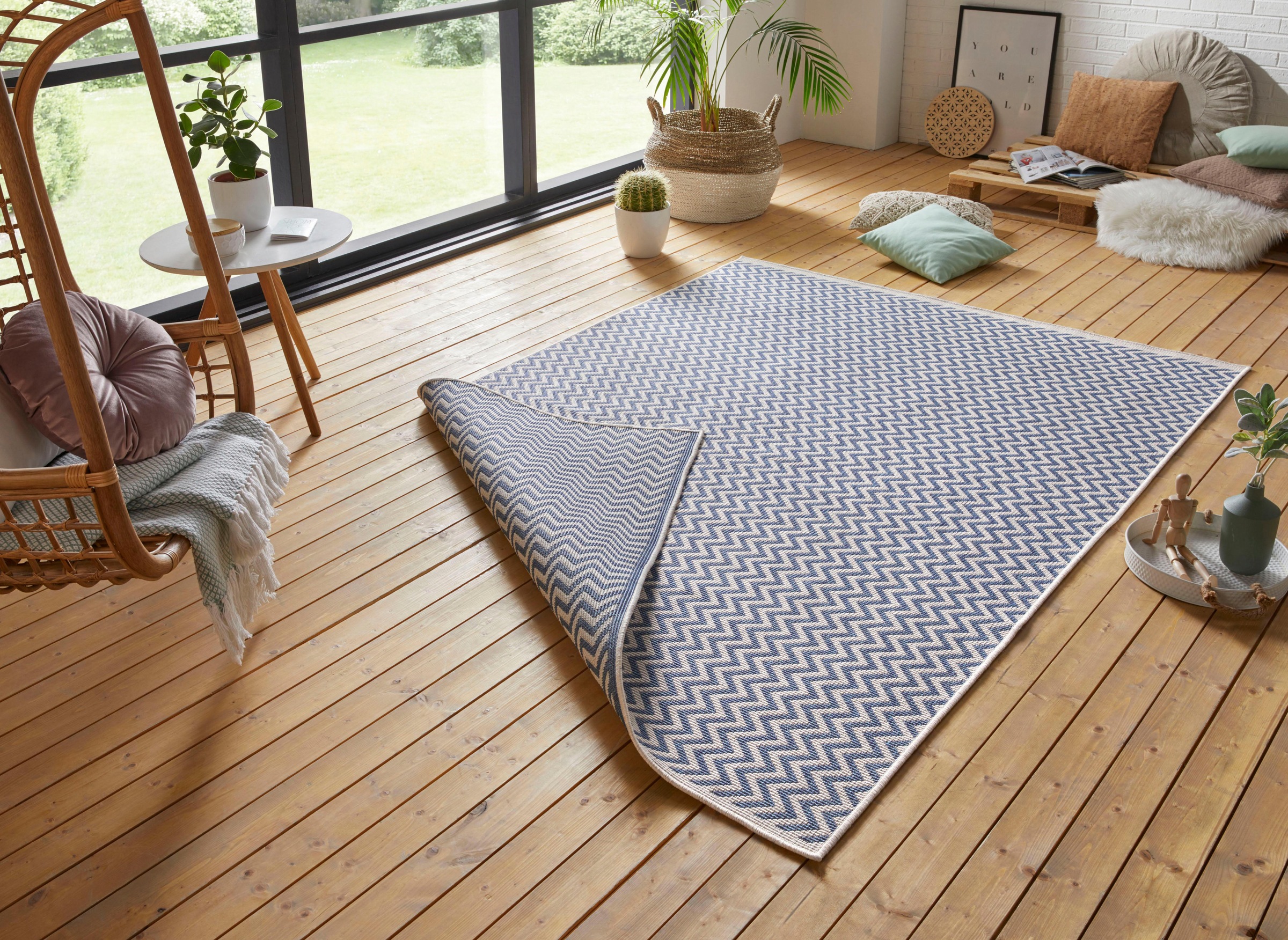 freundin Home Collection Teppich »Ivy 2«, rechteckig, 5 mm Höhe, In-& Outdo günstig online kaufen