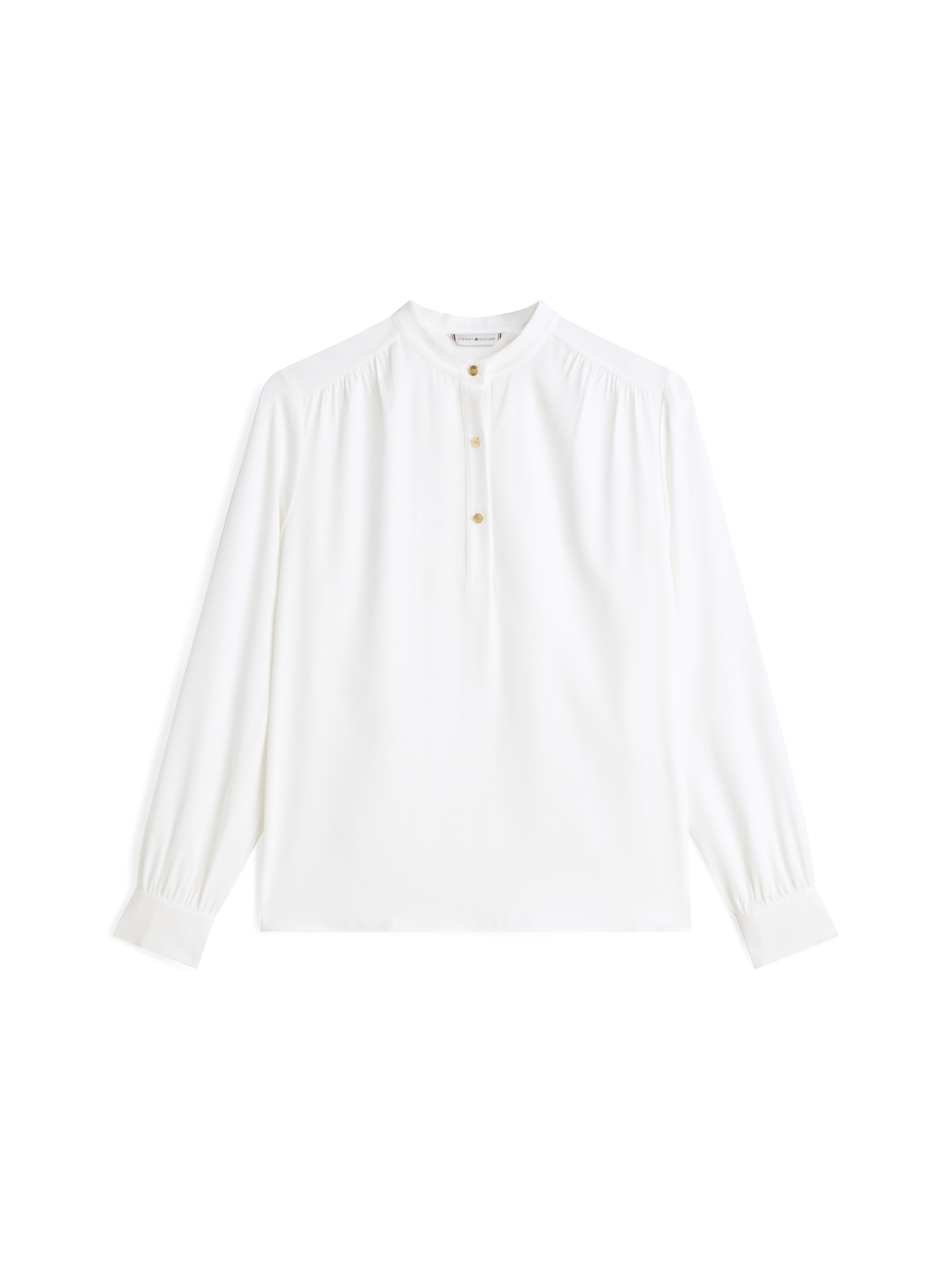 Tommy Hilfiger Langarmbluse »VIS TWILL V-NK BLOUSE«
