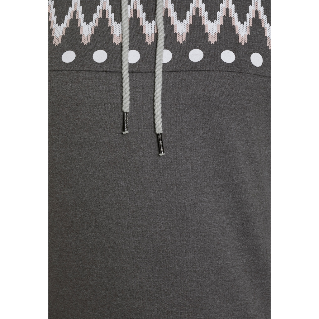 KangaROOS Sweatshirt, mit trendigem Druck vorn und an den Ärmeln