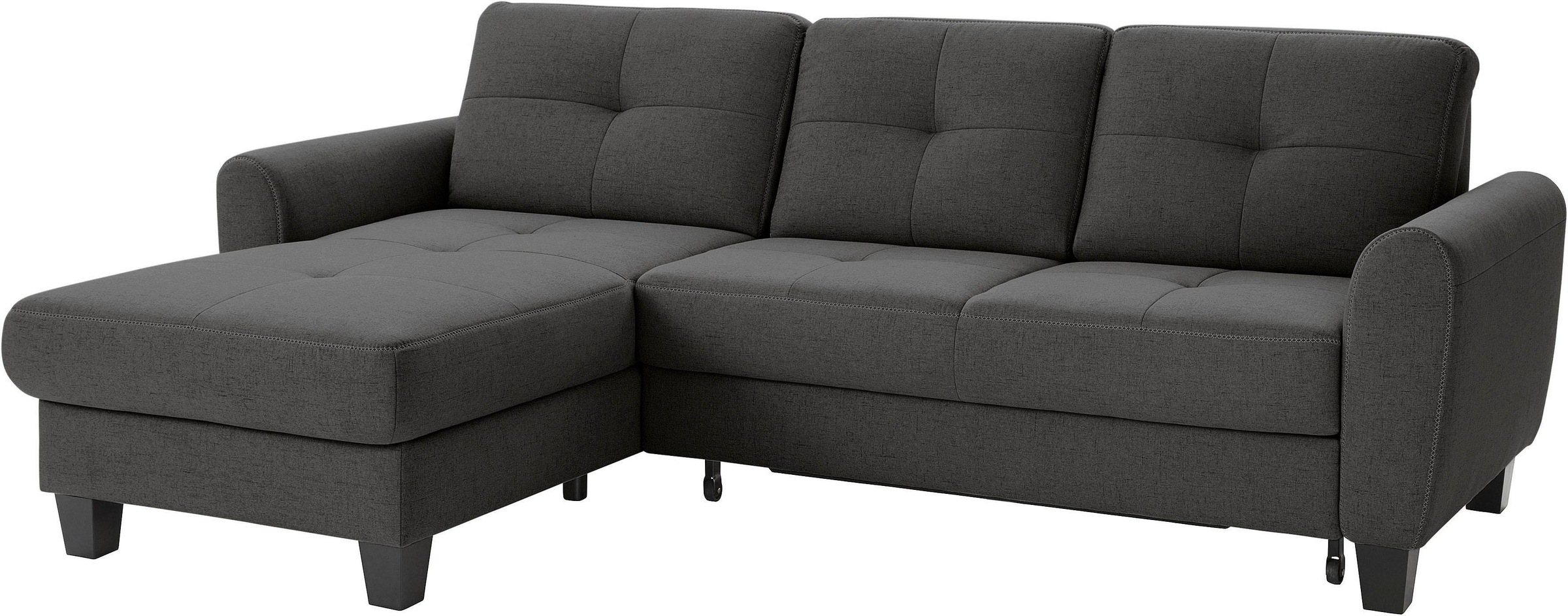 sit&more Ecksofa »Varese L-Form«, mit Federkern, wahlweise mit Bettfunktion günstig online kaufen