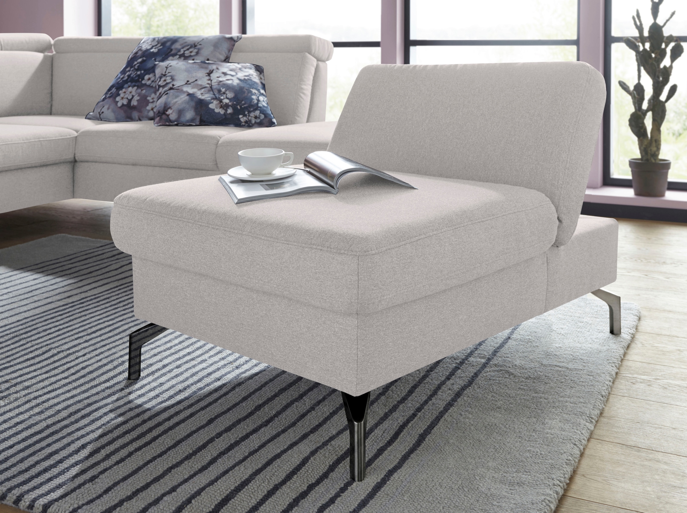 sit&more Hocker "Brisbane" Fußhöhe 12 cm, mit Federkern und Klappfunktion günstig online kaufen