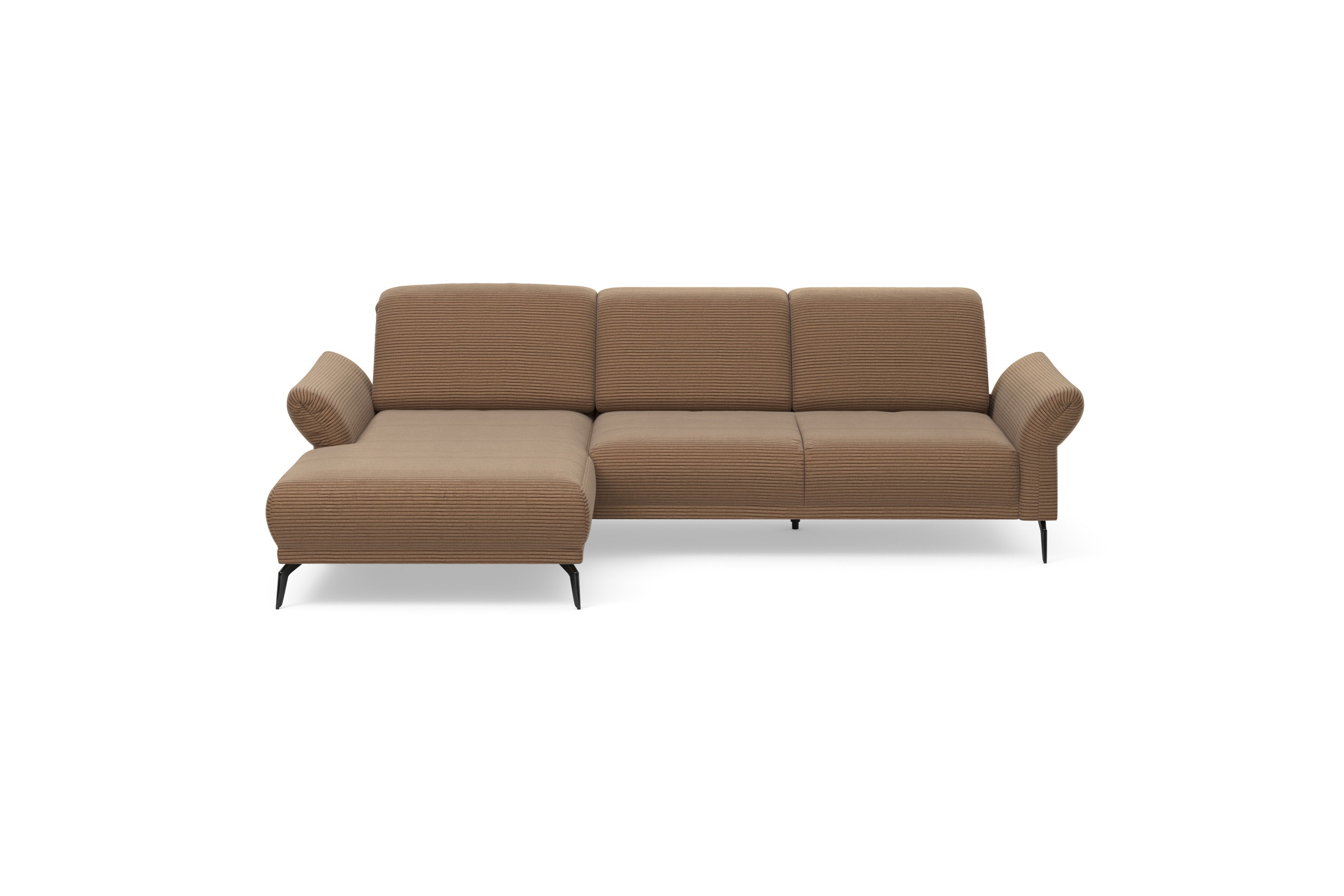 INOSIGN Ecksofa »Coco L-Form«, Sitztiefen-, Arm- und Kopfteilverstellung, Cord-Bezug, Fußhöhe 15 cm