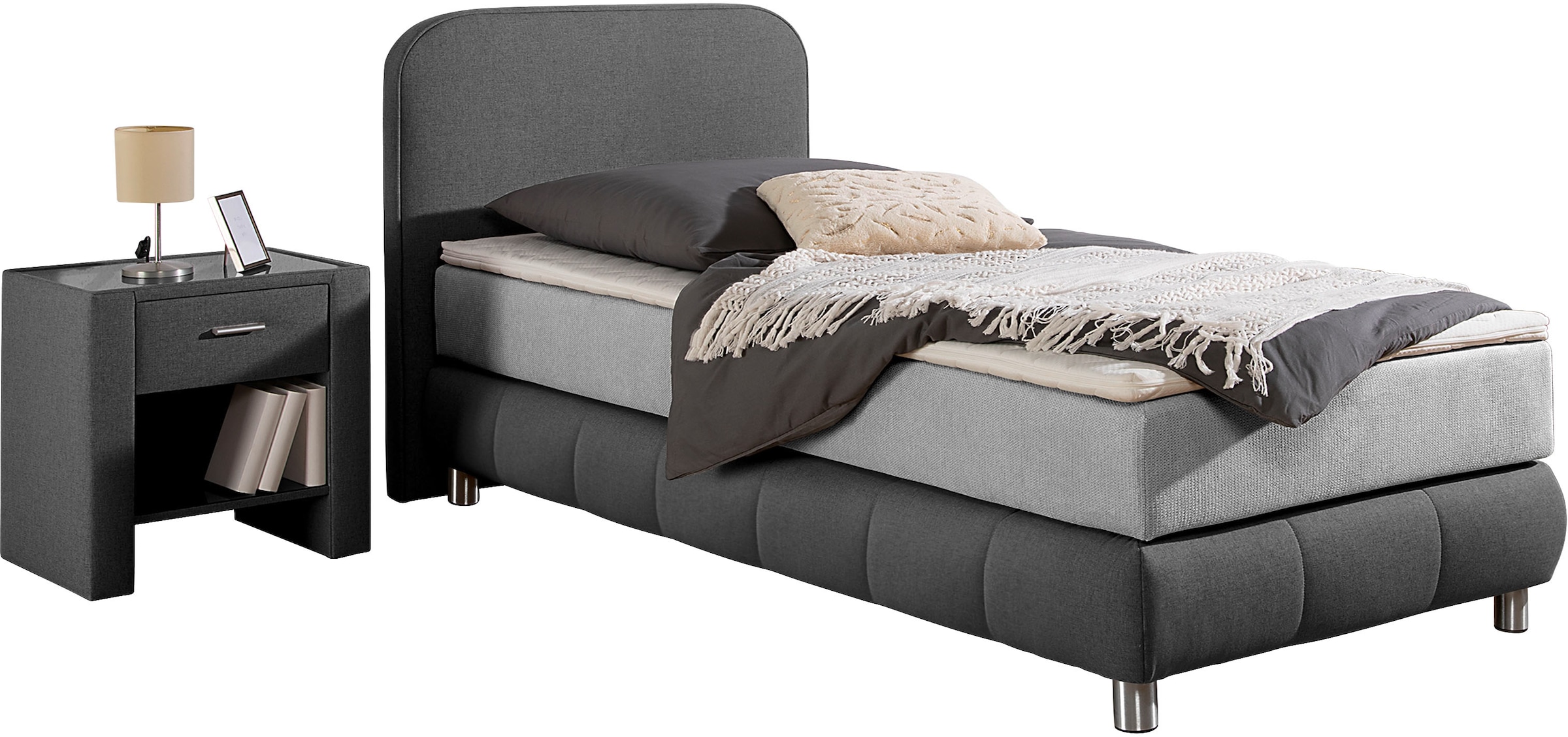 Home affaire Boxspringbett »Cesson, in verschiedenen Breiten«, inkl. Topper günstig online kaufen