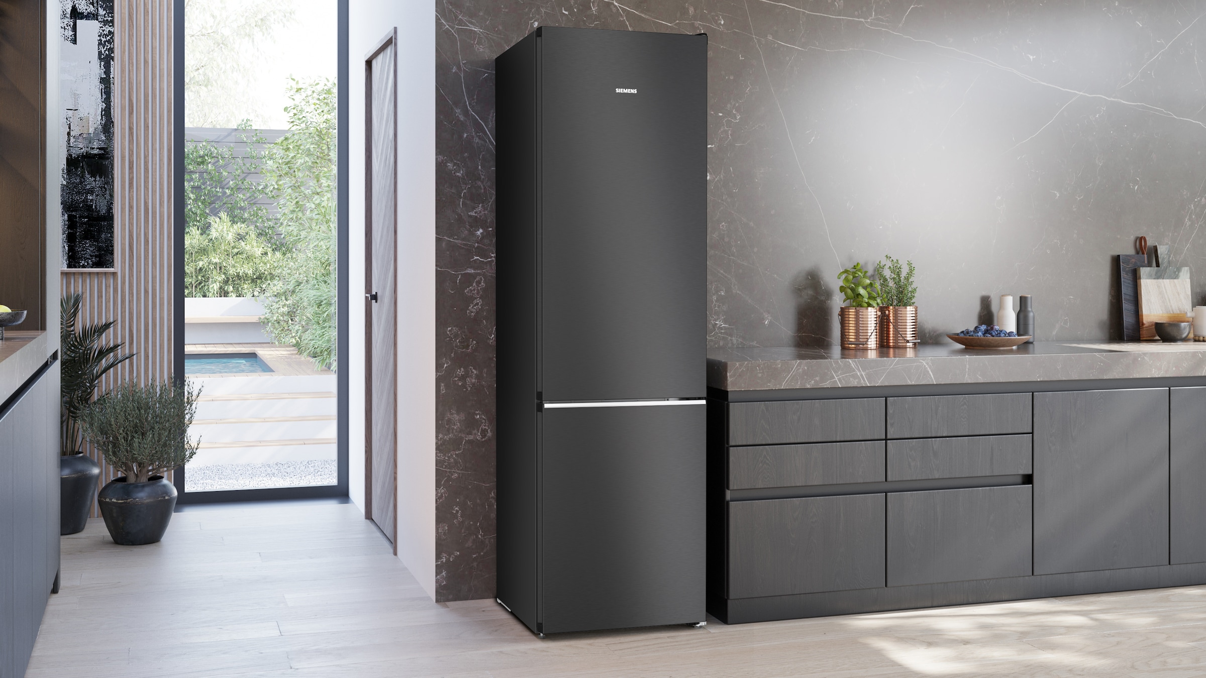 SIEMENS Kühl-/Gefrierkombination iQ500 »KG39NAXAG« 203 cm hoch 60 cm breit hyperFresh System für frisches Obst und Gemüse sowie Total noFrost