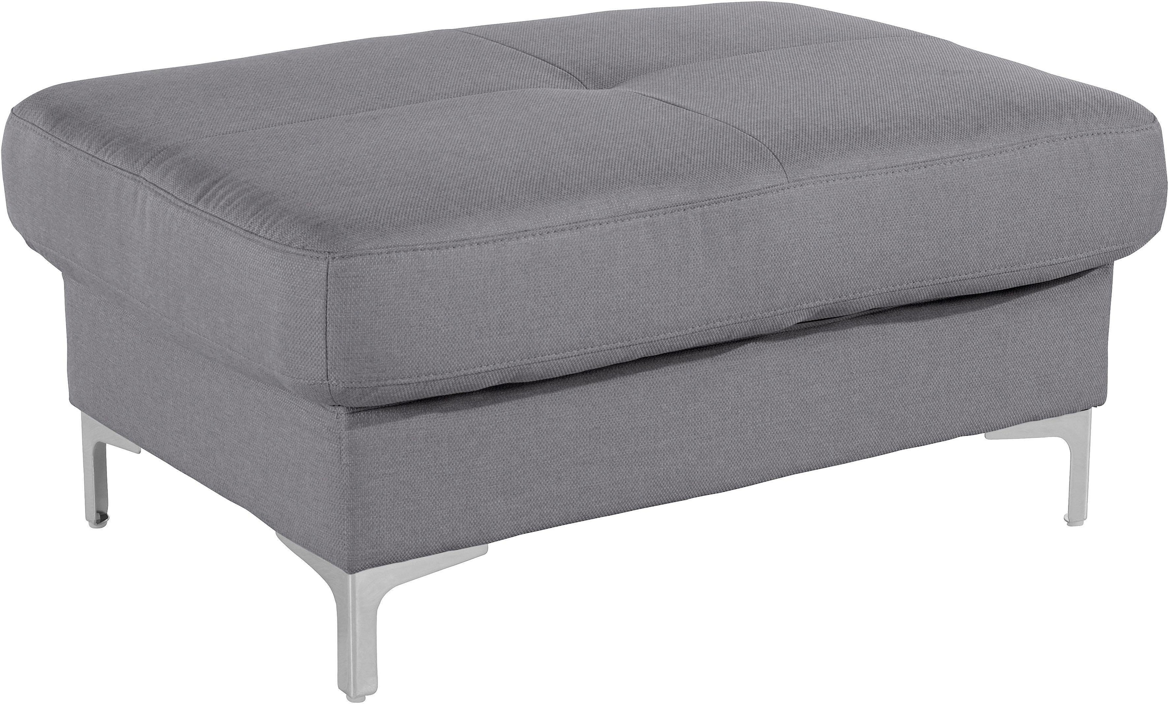 COTTA Polstergarnitur »Sammy L-Form«, (Set), Set bestehend aus: Ecksofa mit Kopfteilverstellung & Hocker