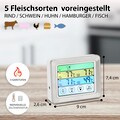 ADE Bratenthermometer »BBQ1903«, digitales Grillthermometer mit LCD Touch-Display, 2 Edelstahlfühler