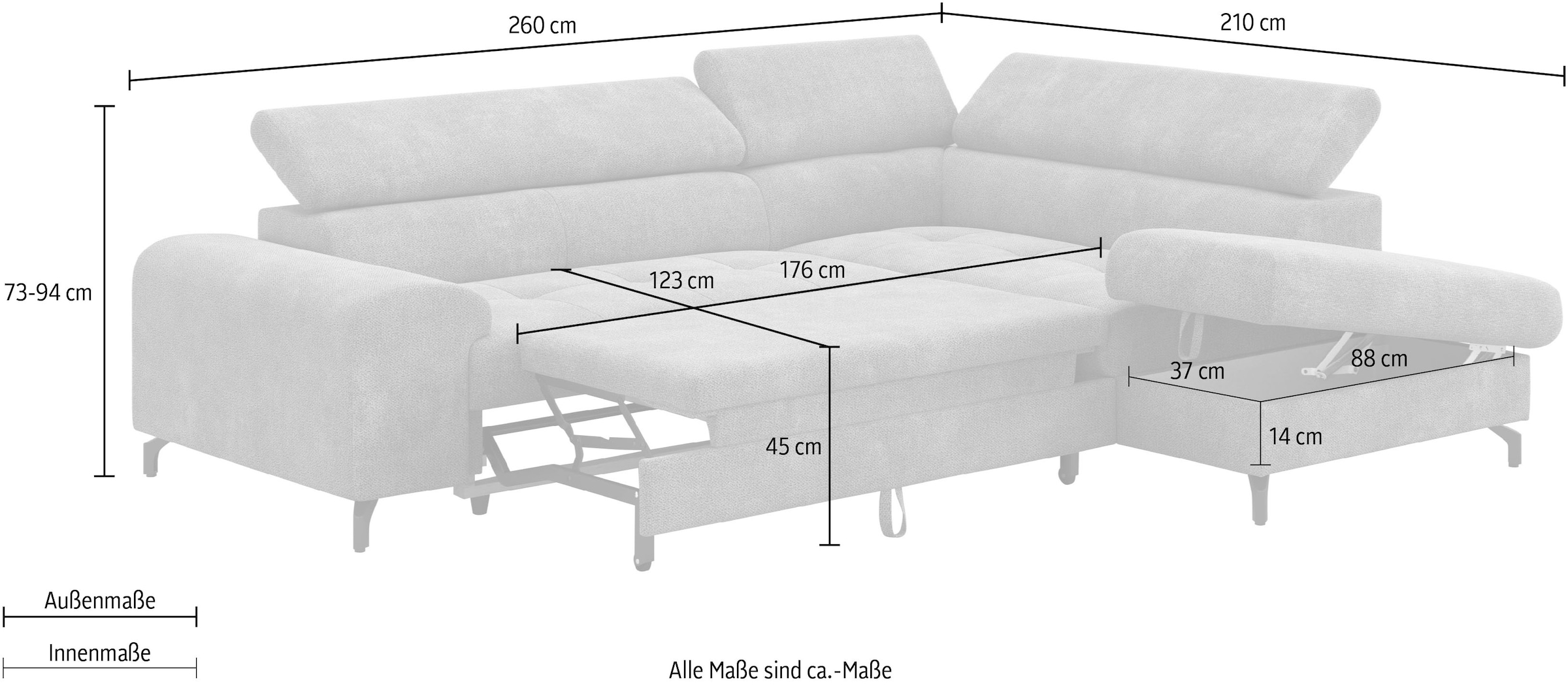 COTTA Ecksofa »Aura«