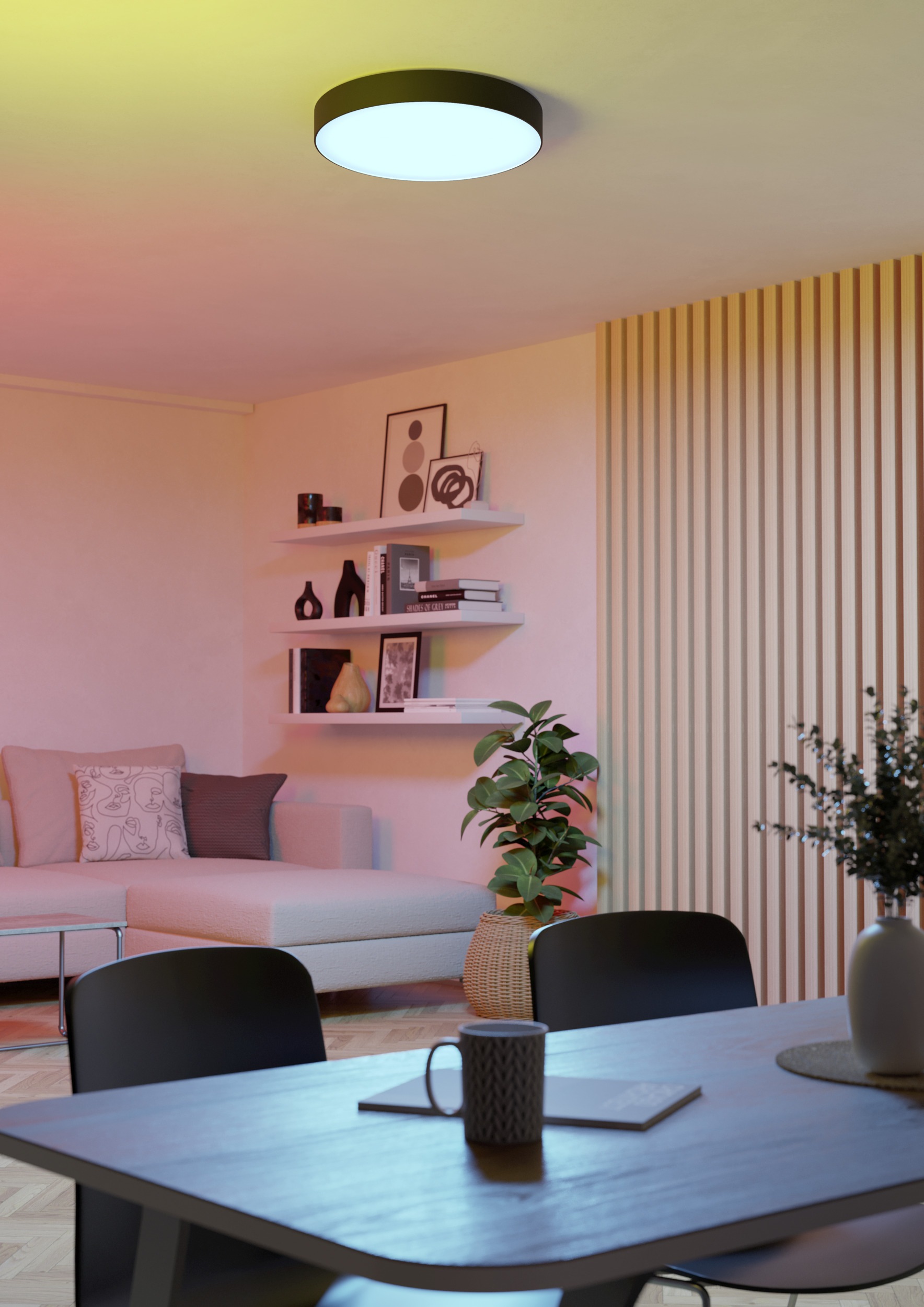 EGLO LED Deckenleuchte »GALLIZZI-Z Deckenlampe - Kunststoff - LED - 15W - IP20« LED-Modul 1 Stk. Kaltweiß | Neutralweiß | RGB | Warmweiß Wohzimmerlampe, Esszimmerlampe, Flur, Schlafzimmer, H7 x Ø39 cm