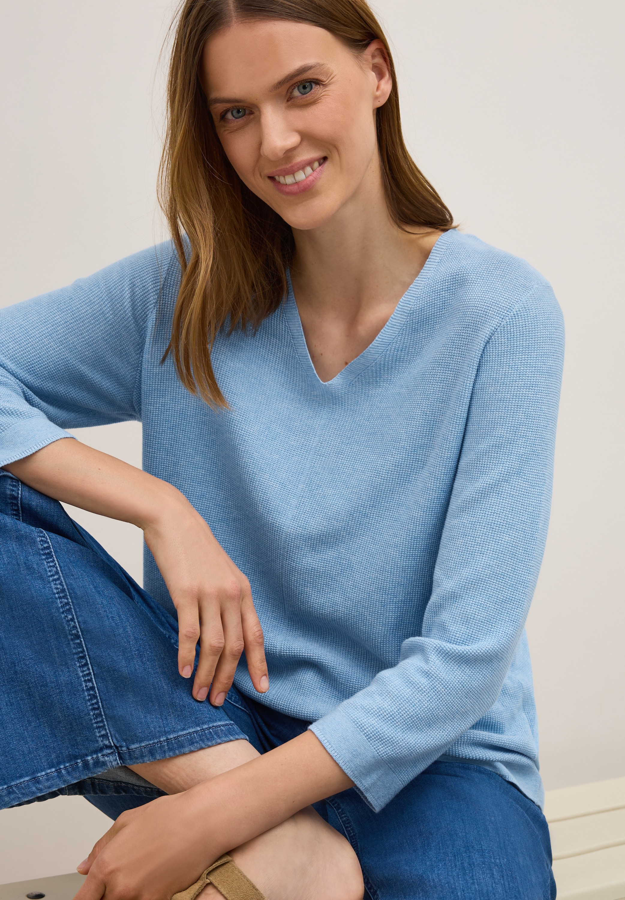 Cecil Strickpullover, mit V-Ausschnitt