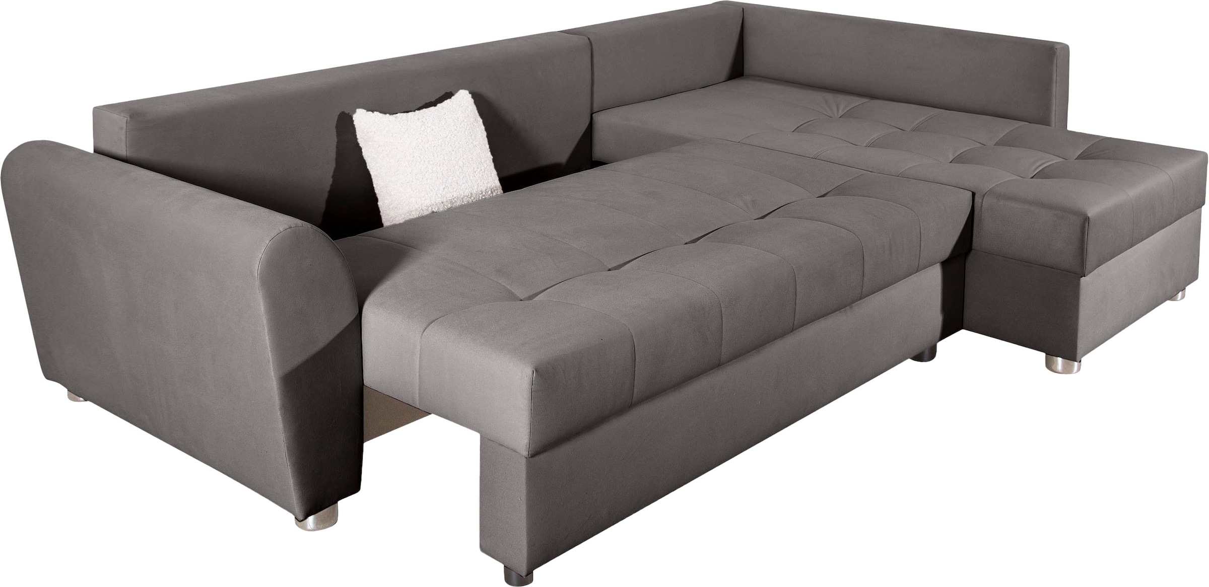COLLECTION AB Ecksofa, Ecksofa,Bettfunktion,Bettkasten,Bonnelfederkern, Rückenkissen