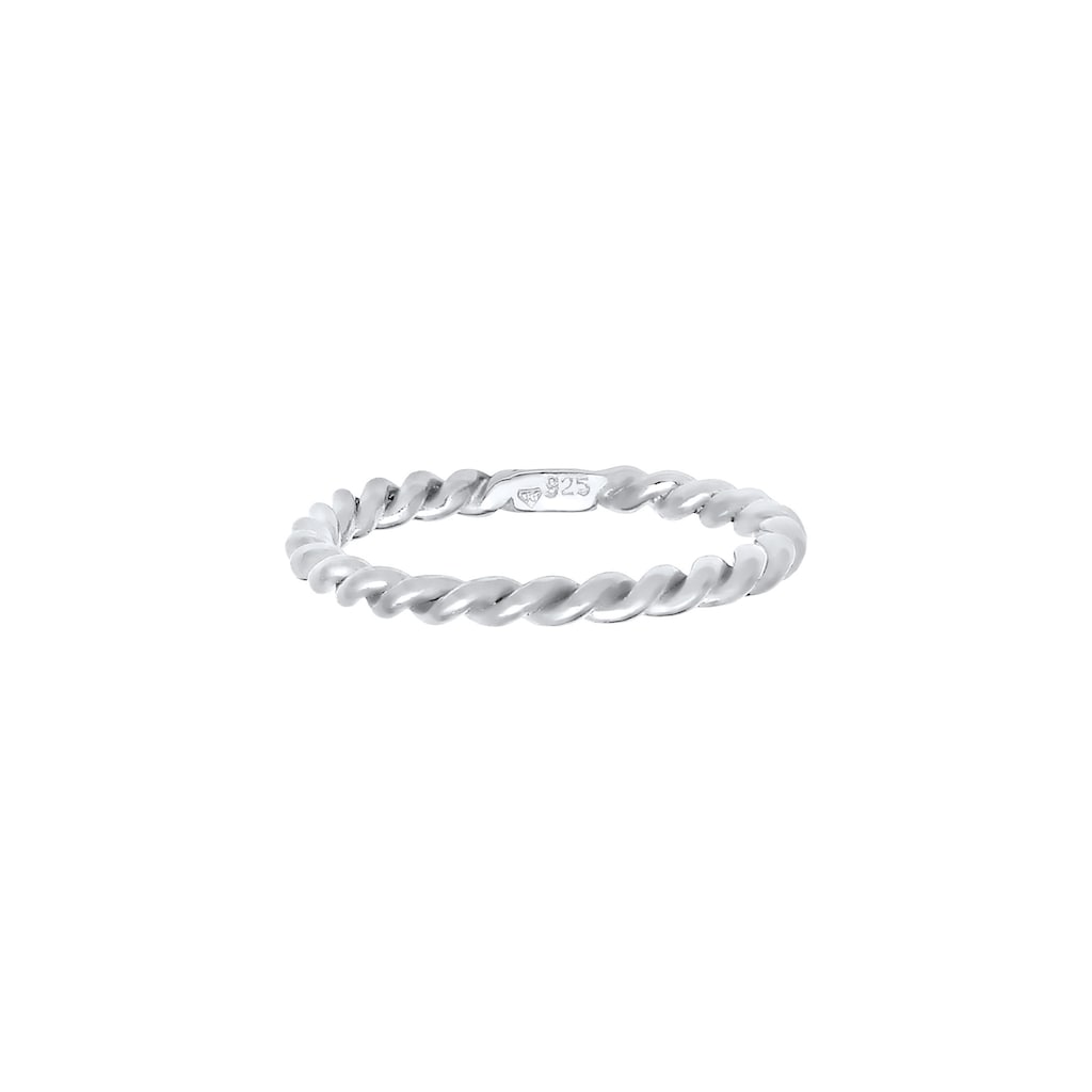 Nenalina Fingerring »Gedreht Kordel Spirale Basic Schlicht 925 Silber«