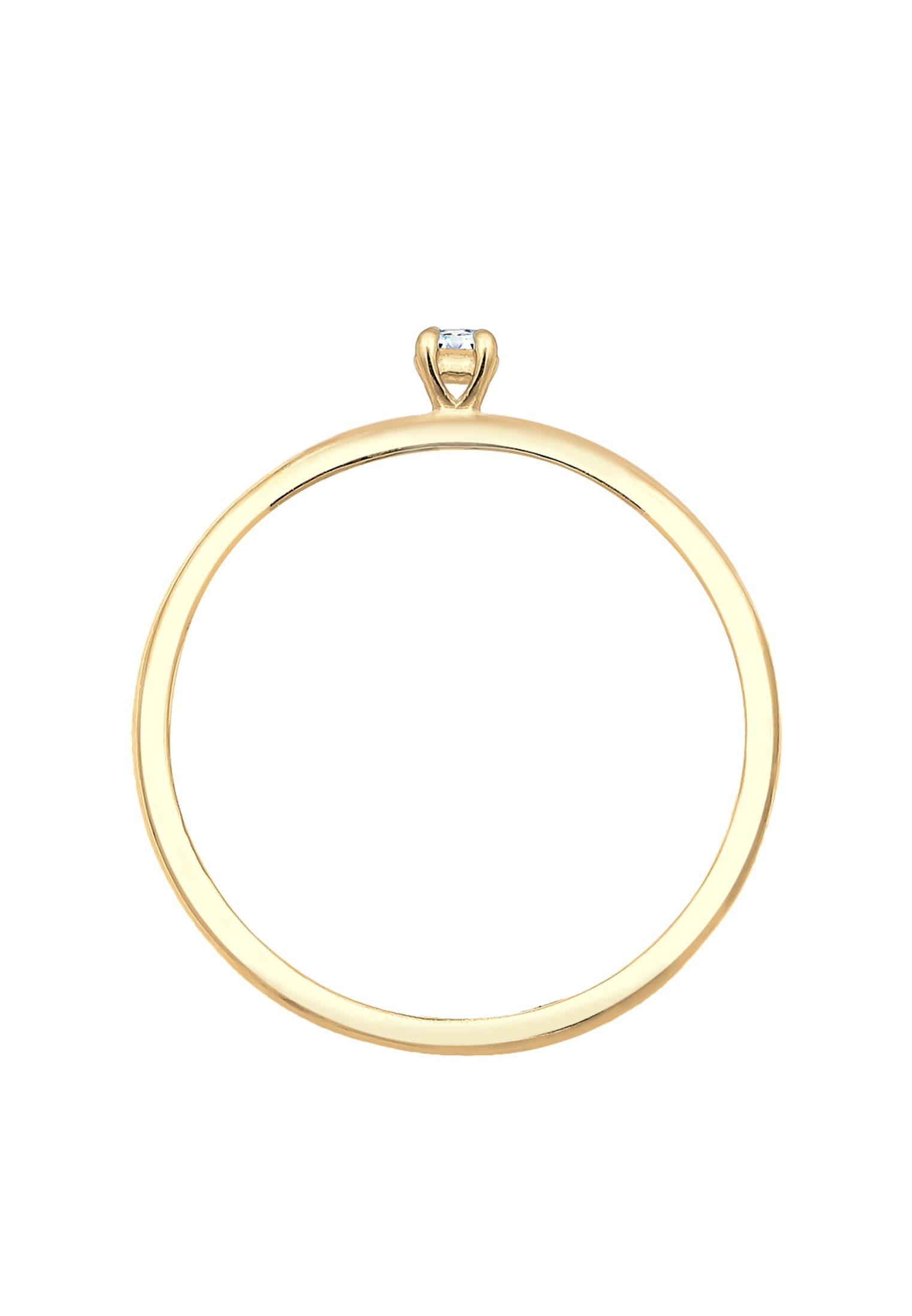 Elli DIAMONDS Diamantring »Verlobung Solitär Diamant (0.015 ct.) 585 Gelbgold«