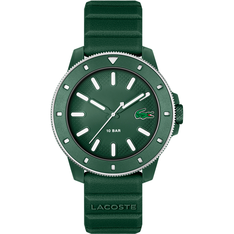 LACOSTE Quarzuhr ».12.12 SCUBA« Armbanduhr, Herrenuhr, Silikonarmband, analog dunkelgrün Topaktuelle Herrenarmbanduhr