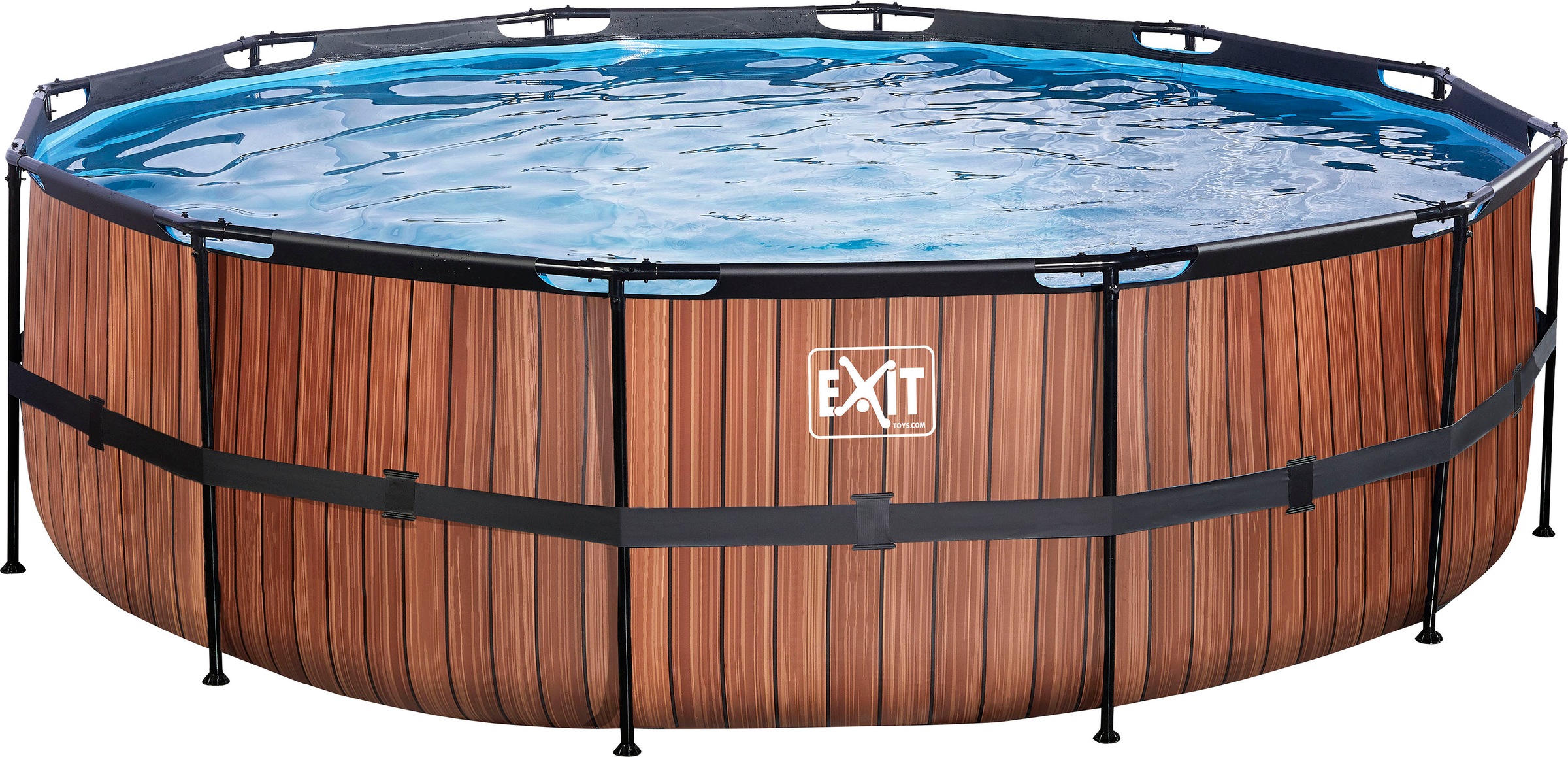 EXIT Framepool »inkl. Sicherheitsleiter«, (Set, 4 tlg.), ØxH: 488x122 cm, mit Kartuschenfilteranlage und Filterkartusche