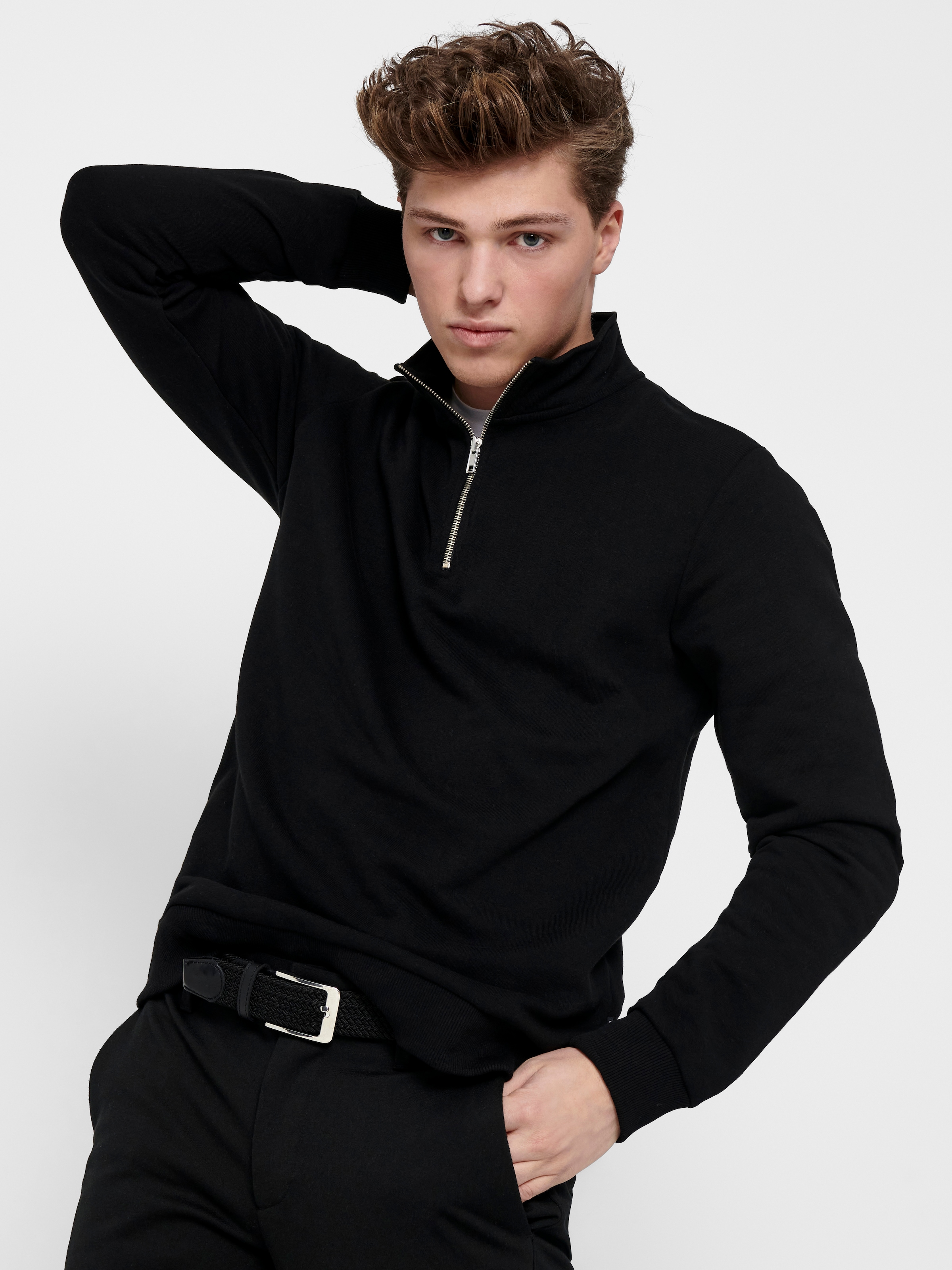 ONLY & SONS Sweatshirt »ONSCERES HALF ZIP SWEAT«, Baumwollmischung, regular fit
