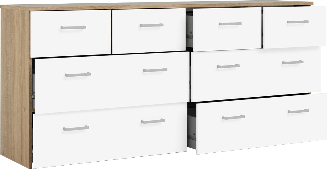 INOSIGN Kommode »Space Aufbewahrung, Schubladenschrank, Stauraum«, 8 Schubladen, viel Stauruam, Breite 147 cm, Höhe 66,7 cm