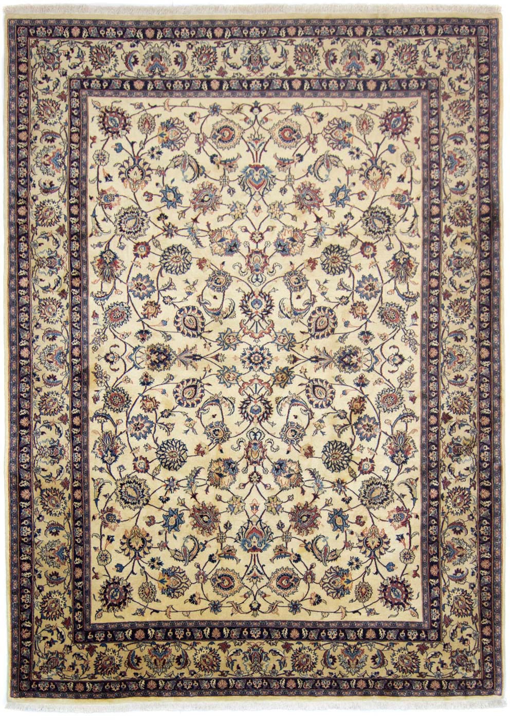 morgenland Wollteppich »Maschad Durchgemustert Beige chiaro 338 x 235 cm«, günstig online kaufen