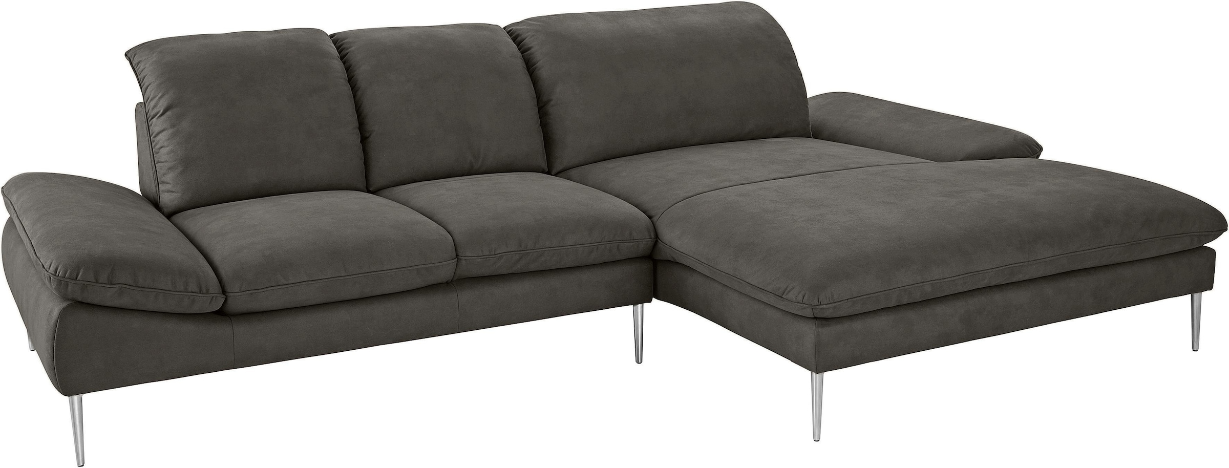 W.SCHILLIG Ecksofa »enjoy&MORE«, mit Sitztiefenverstellung, Füße Chrom  glänzend, Breite 310 cm auf Rechnung bestellen